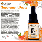 Orange Naturals D3 + K2 Drops Orange 15ml
