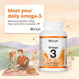 Orange Naturals Omega-3 Fish Oil 400mg EPA + 200mg DHA 90 Softgels
