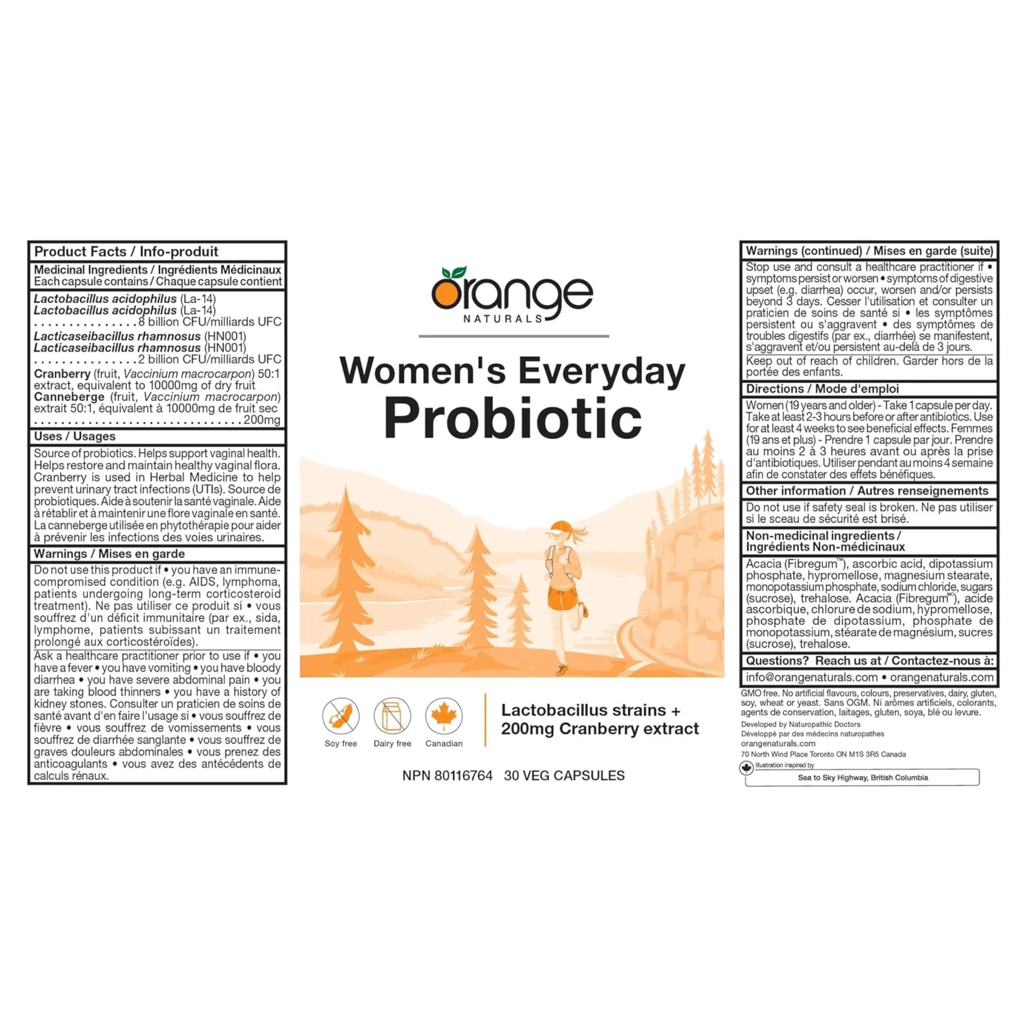 Orange Naturals Rapid Restore Probiotic 50B 30 Vegetarian Capsules