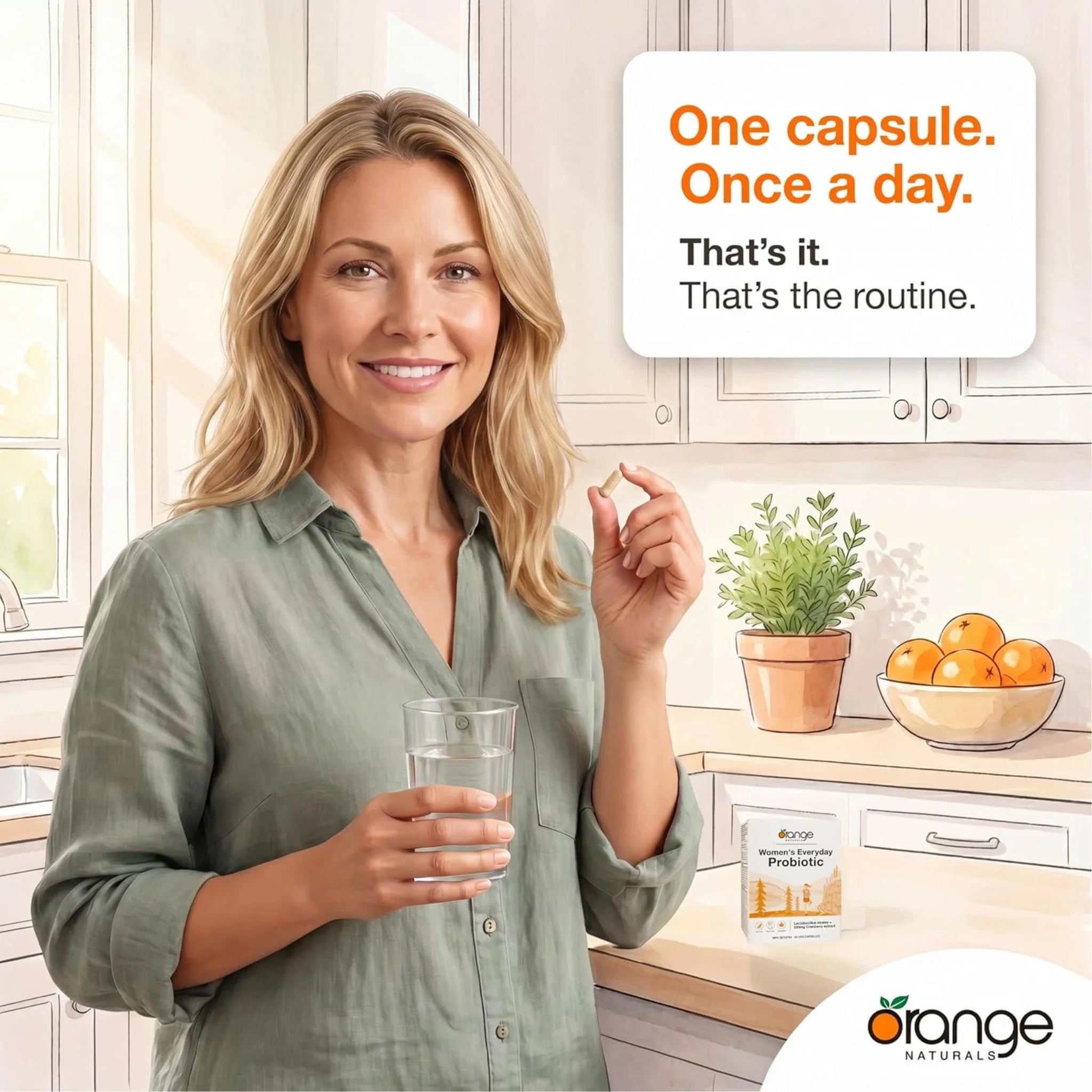 Orange Naturals Rapid Restore Probiotic 50B 30 Vegetarian Capsules