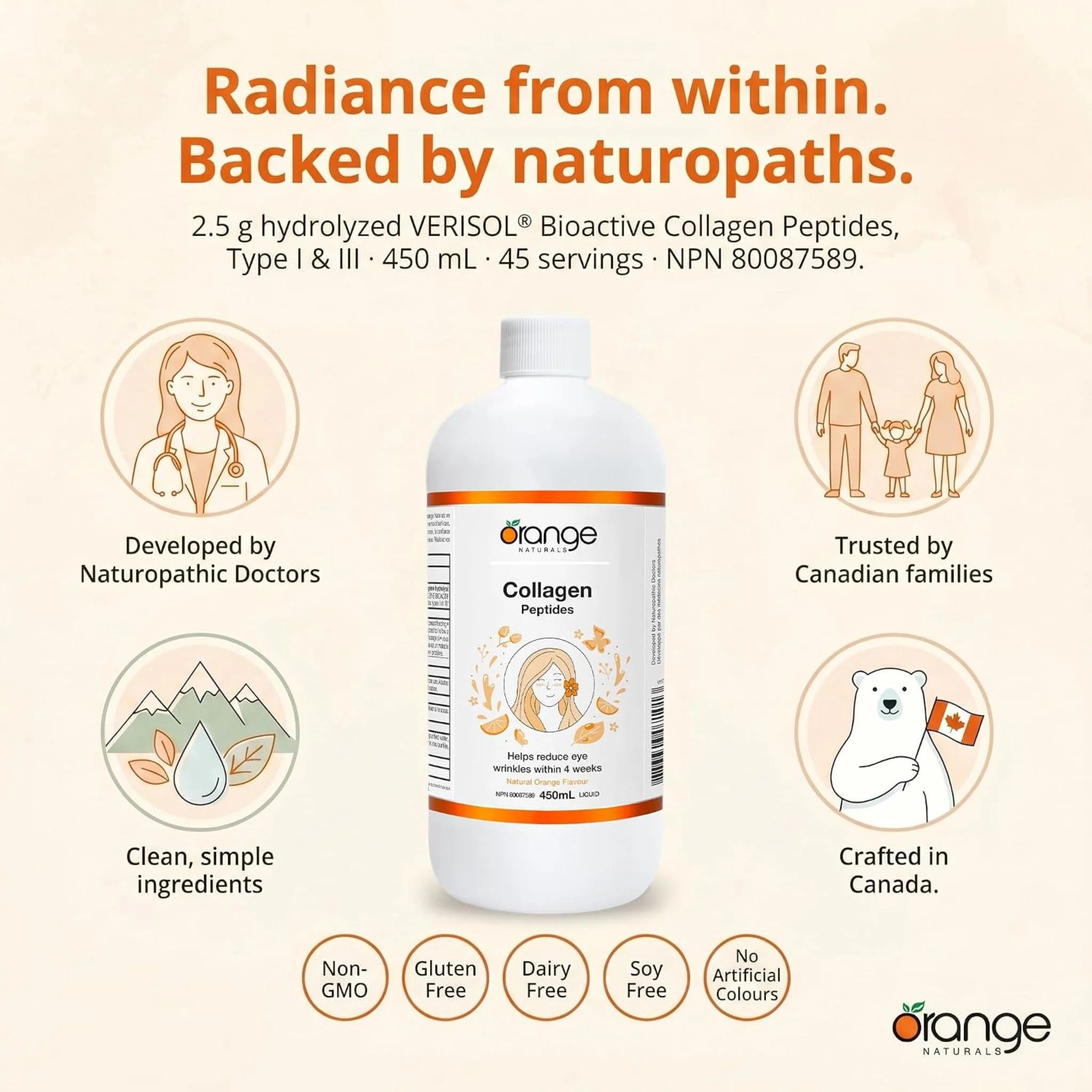 Orange Naturals Collagen Skin Revive Orange 450ml