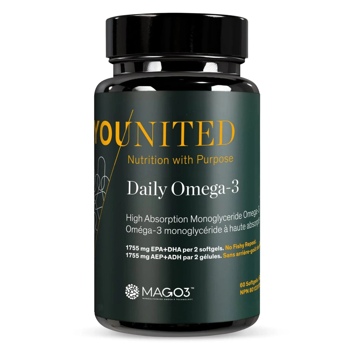 Younited Daily Omega MAGO3, 60 Capsules - Nature's Source Inc