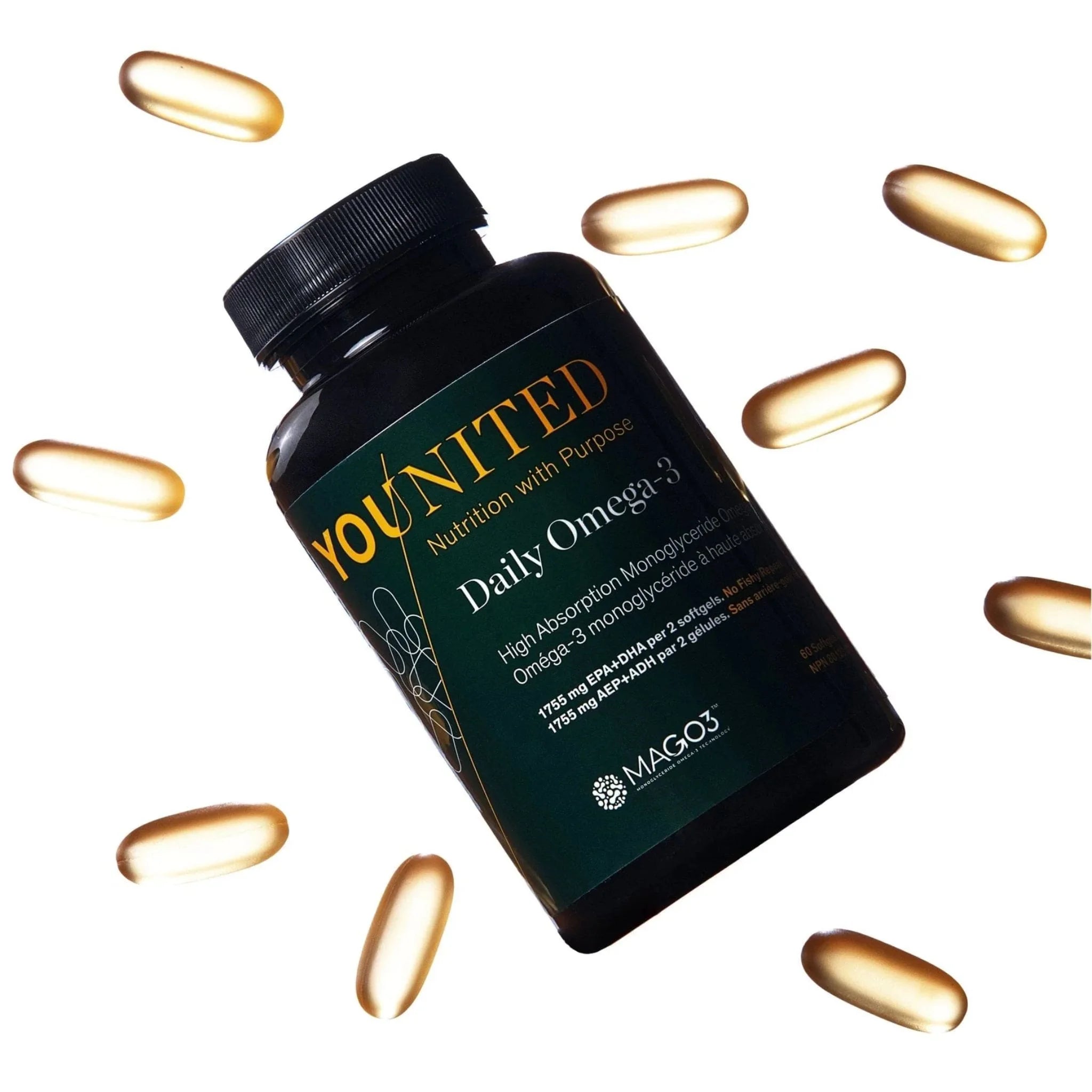 Younited Daily Omega MAGO3, 60 Capsules - Nature's Source Inc