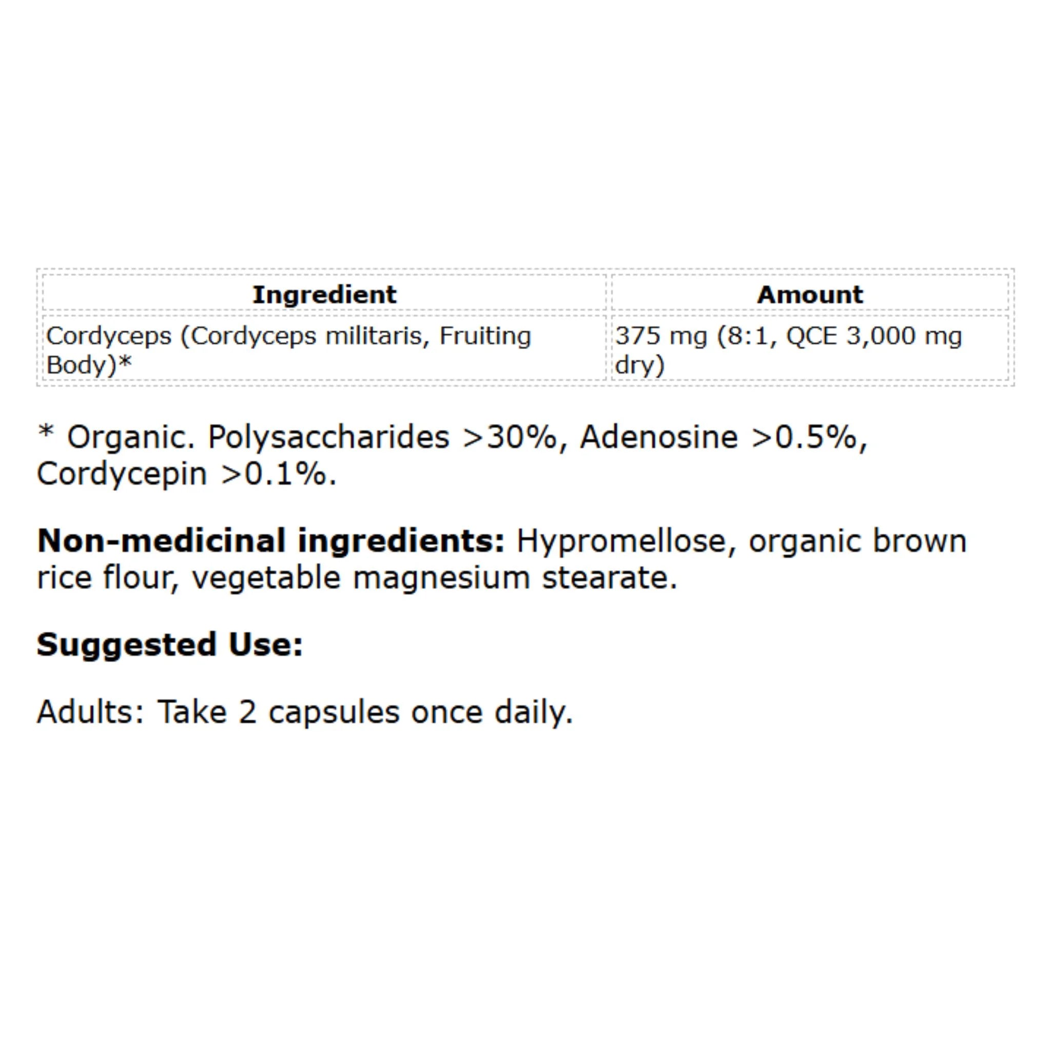 Harmonic Arts Cordyceps 8:1 Mushroom Extract  60 Capsules
