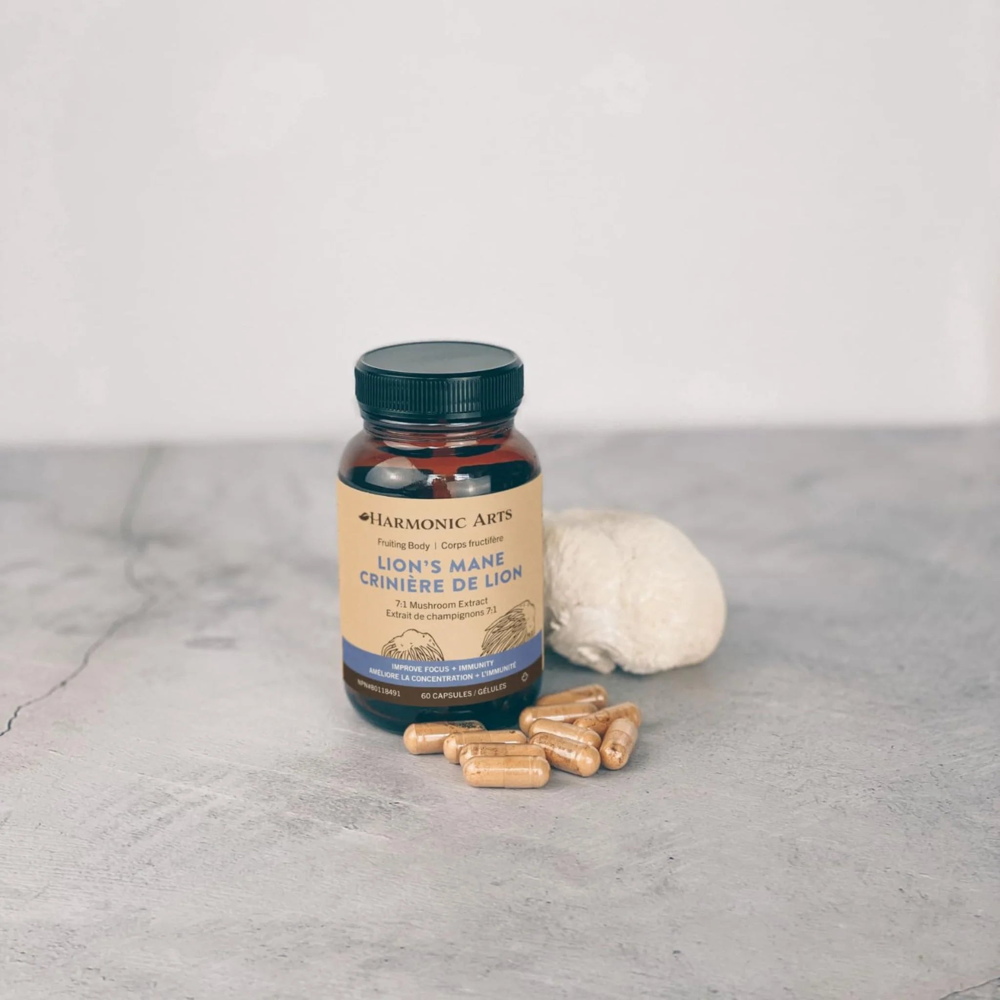 Harmonic Arts Lion's Mane 7:1 Mushroom Extract 60 Capsules