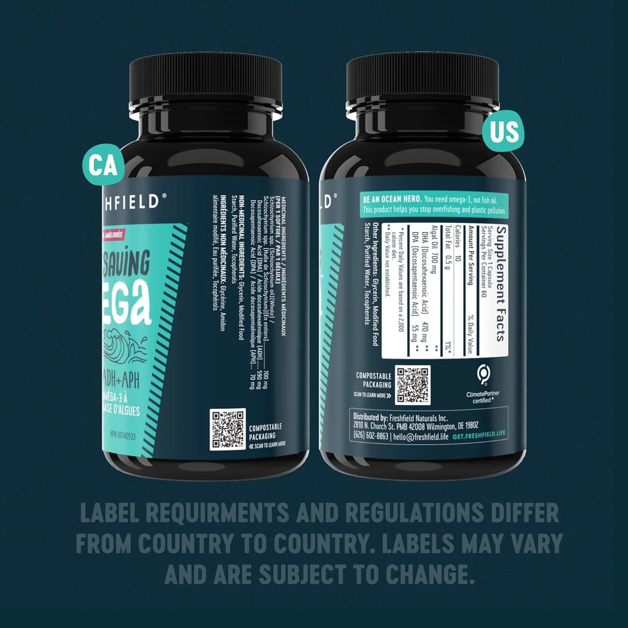 Freshfield Ocean Saving Omega 60 Vegan Capsules