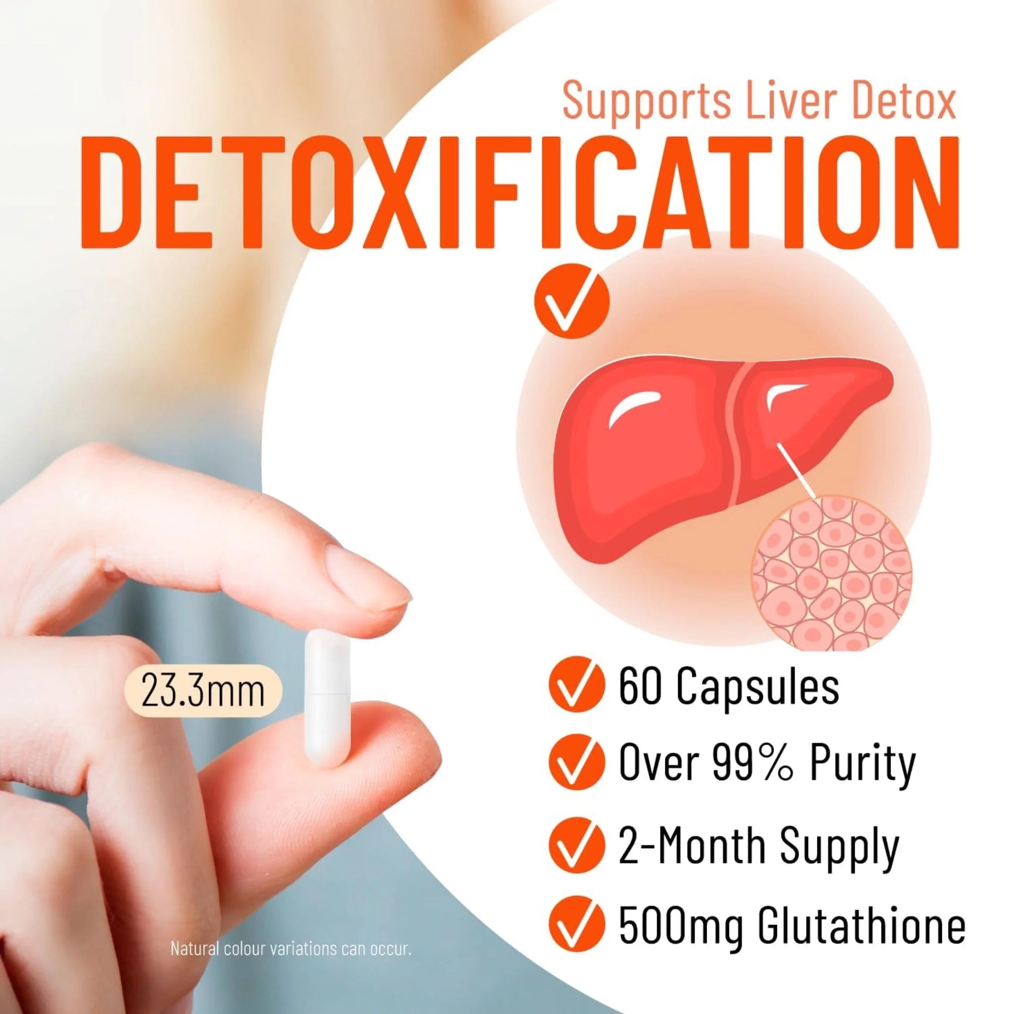 Arcwell Glutathione Reduced 500mg 60 Vegetable Capsules