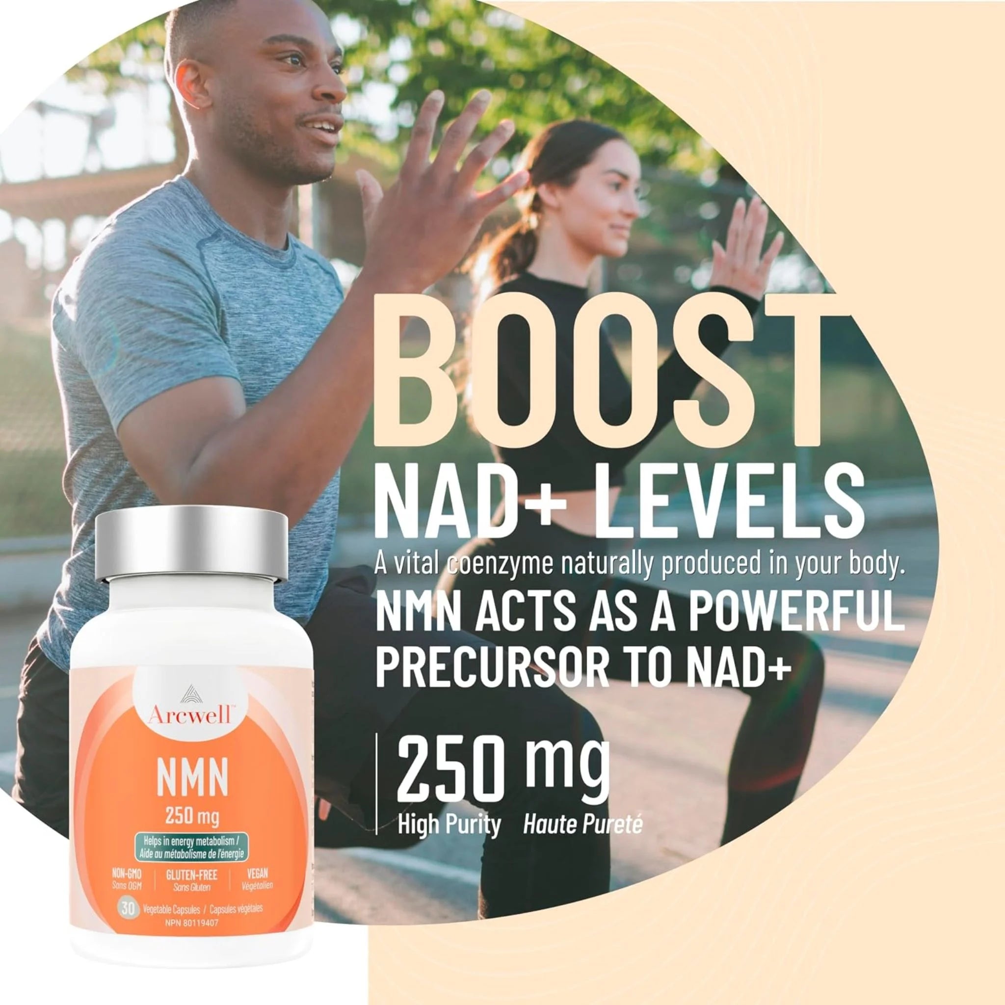 Arcwell NMN 250mg 30 Vegetable Capsules