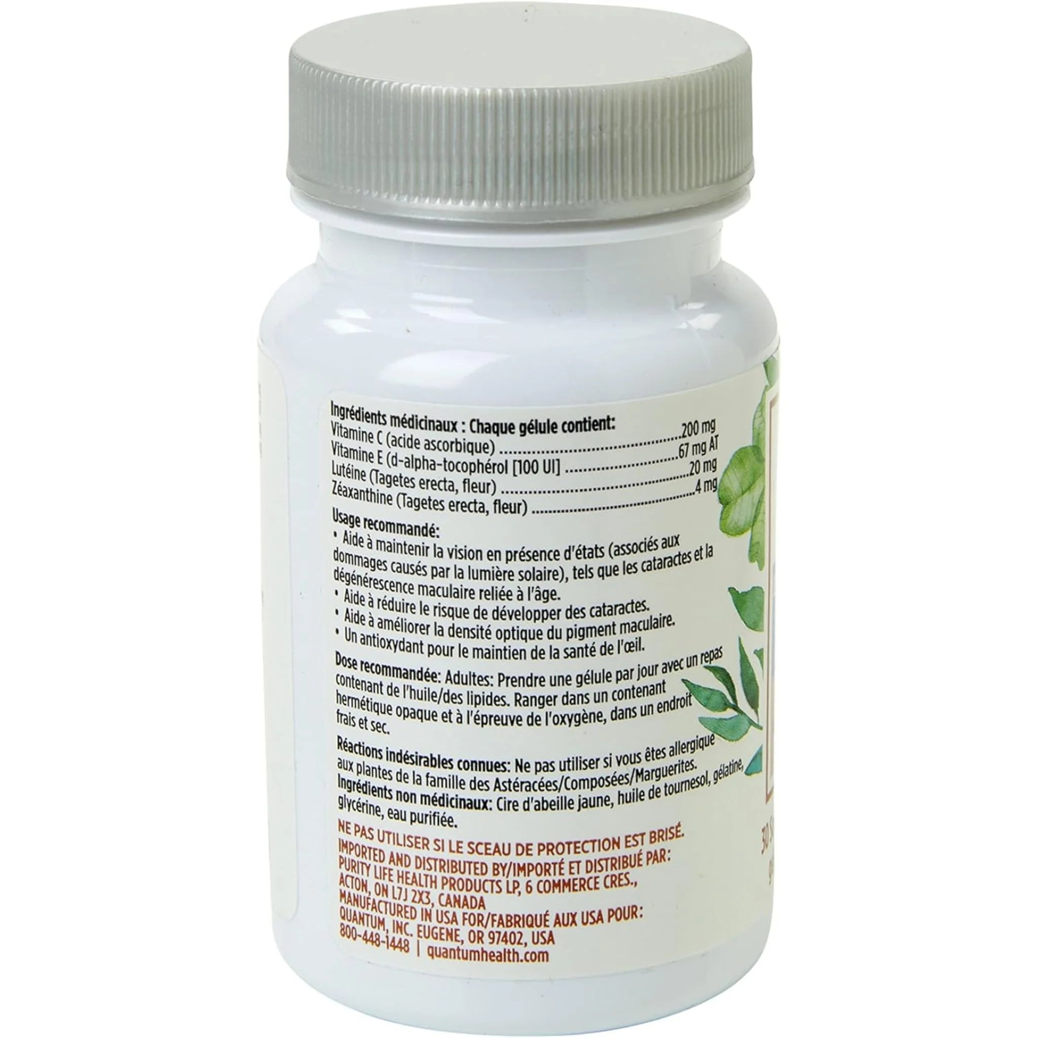 Quantum See Lutein+ Eye Health 20mg Lutein 30 Softgels