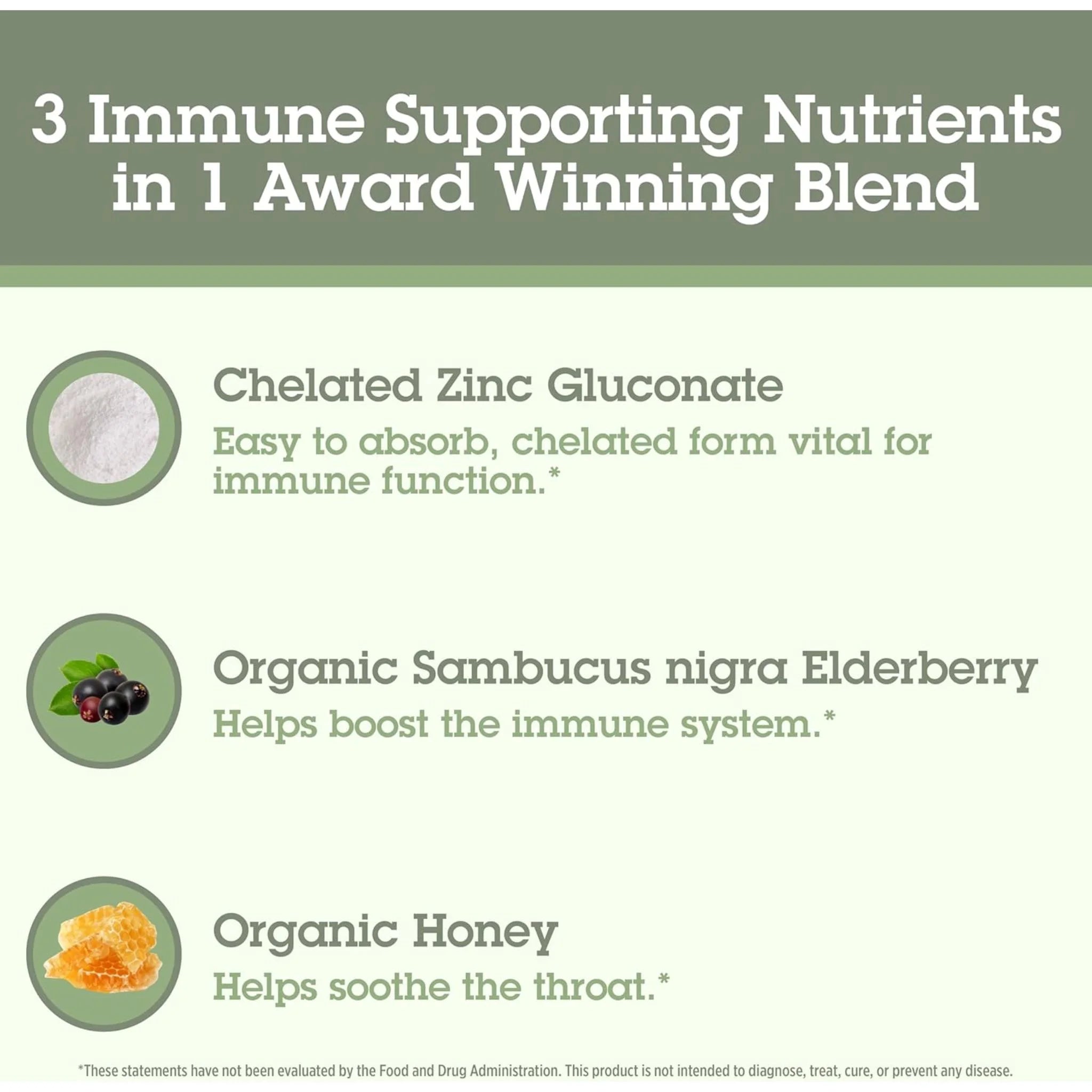 Quantum Organic TheraZinc Elderberry 18 Lozenges