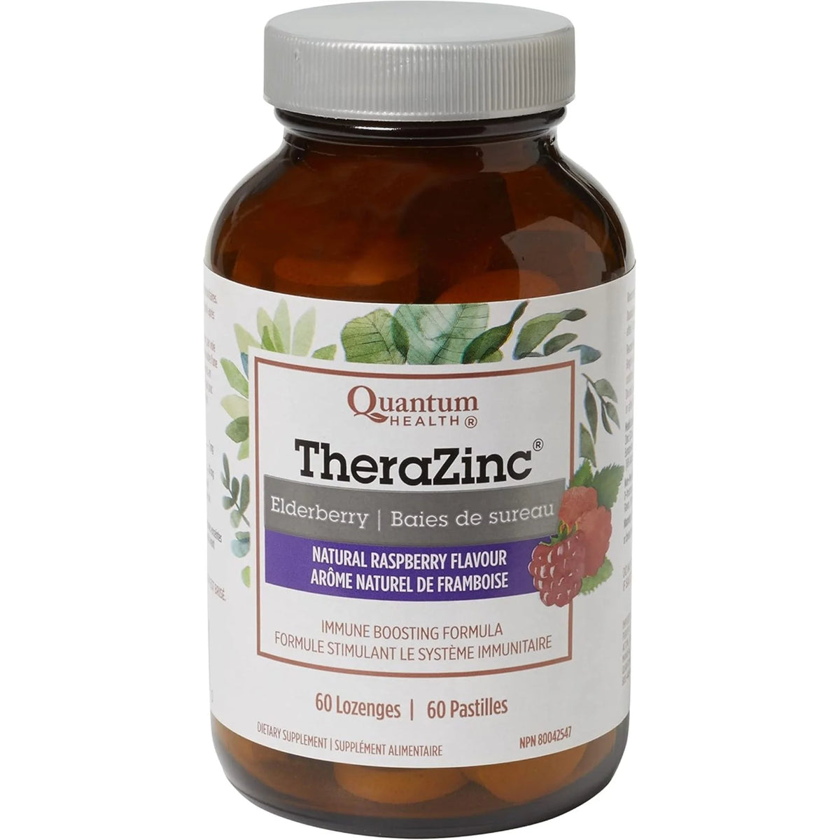 Quantum TheraZinc Elderberry Raspberry 60 Lozenges