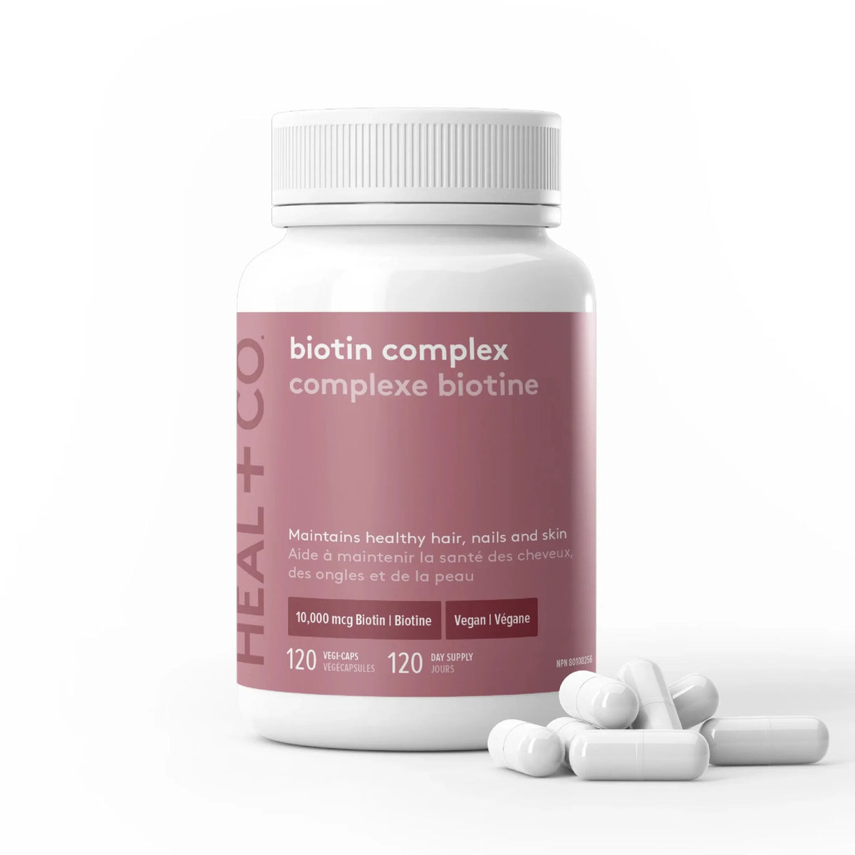 Heal + Co. Biotin Complex 120 Vegetarian Capsules