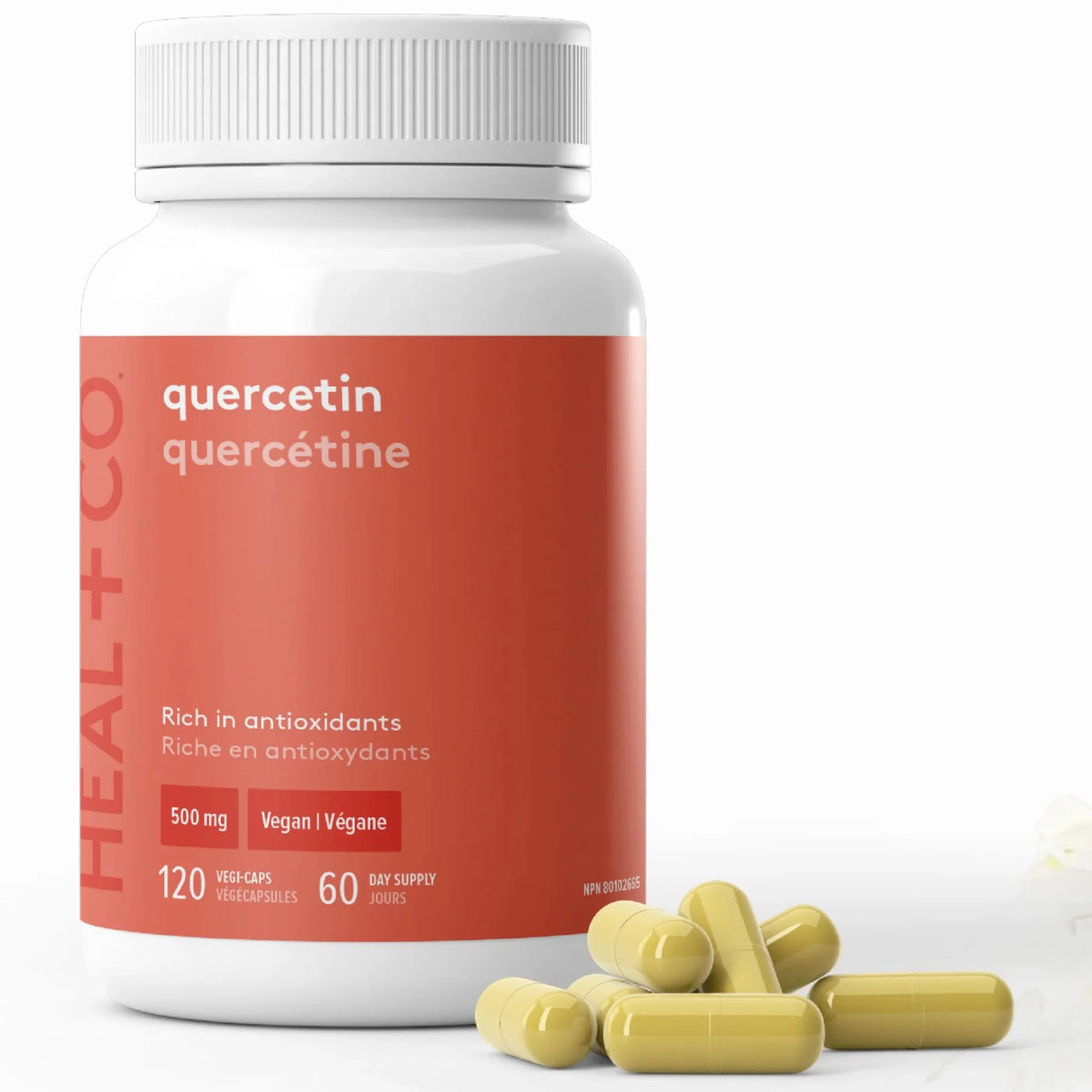 Heal + Co. Quercetin 500mg 120 Vegetarian Capsules