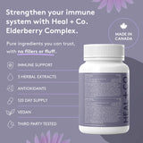 Heal + Co. Elderberry Complex 120 Vegetarian Capsules