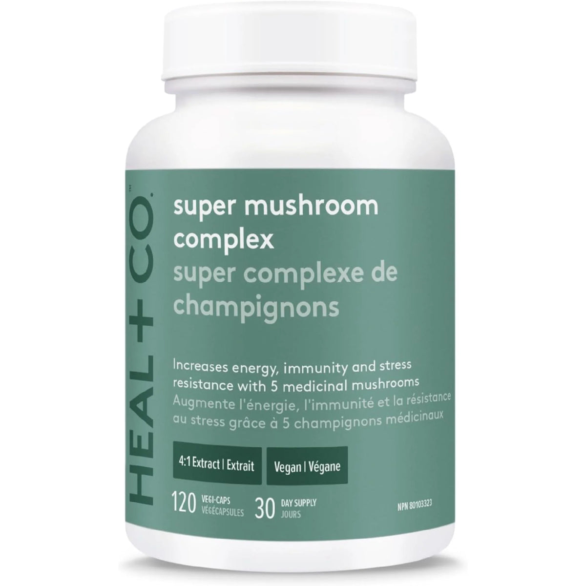 Heal + Co. Super Mushroom Complex 500mg 120 Vegetarian Capsules