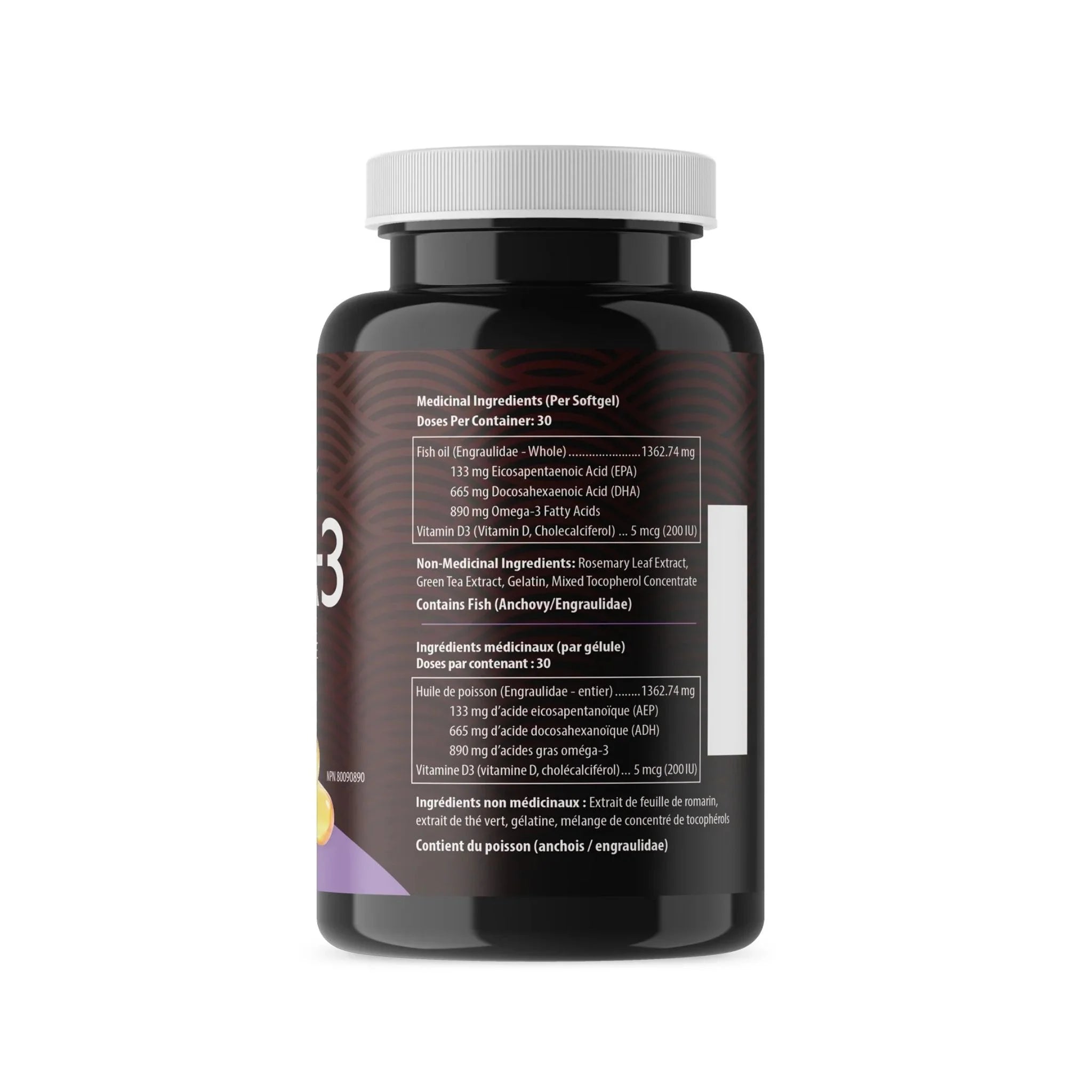 AquaOmega Omega - 3 5X Ultimate Strength DHA Softgels 240 Softgels - Nature's Source Inc