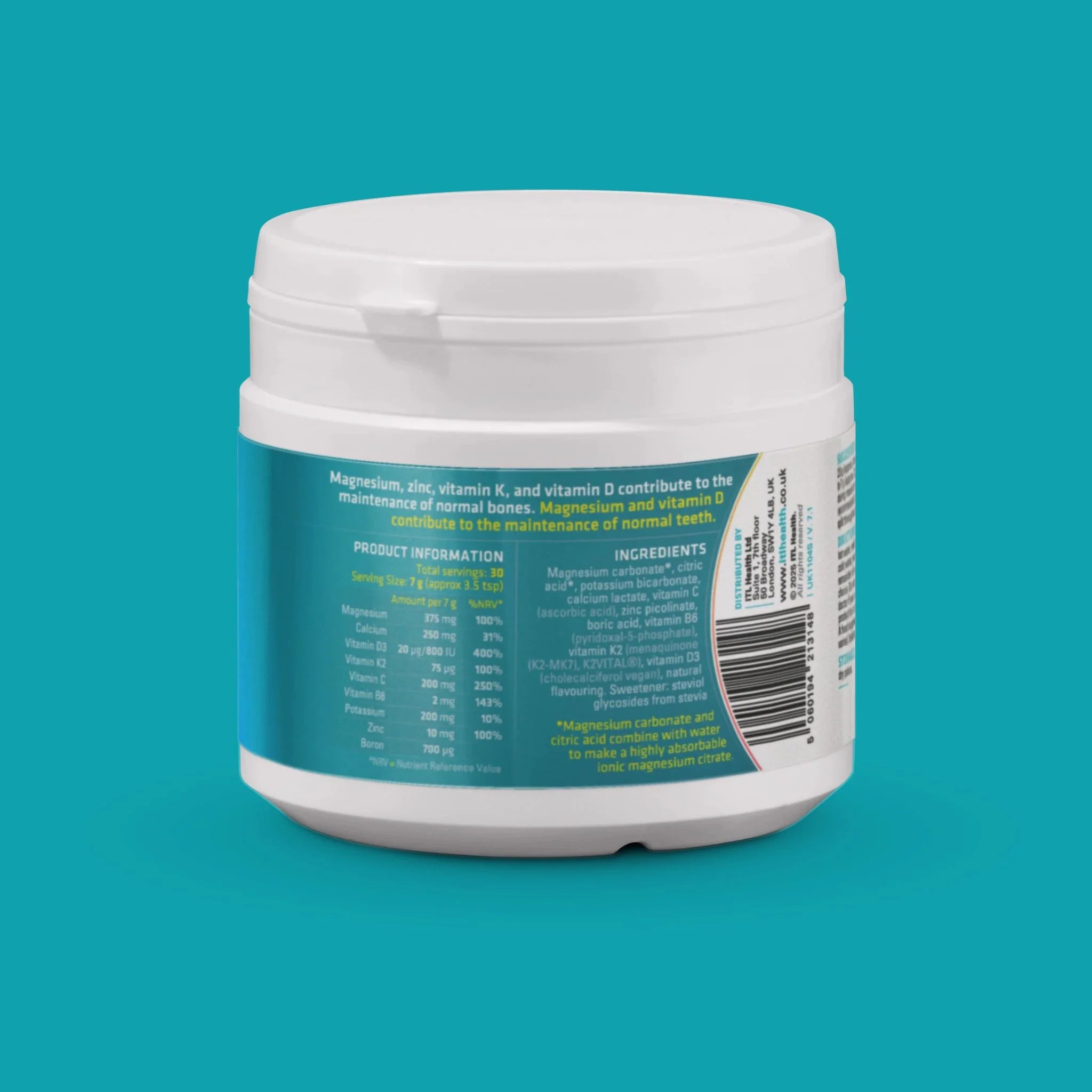 ITL Health MAG365 Magnesium BF+ Exotic Raspberry Lemon 210g