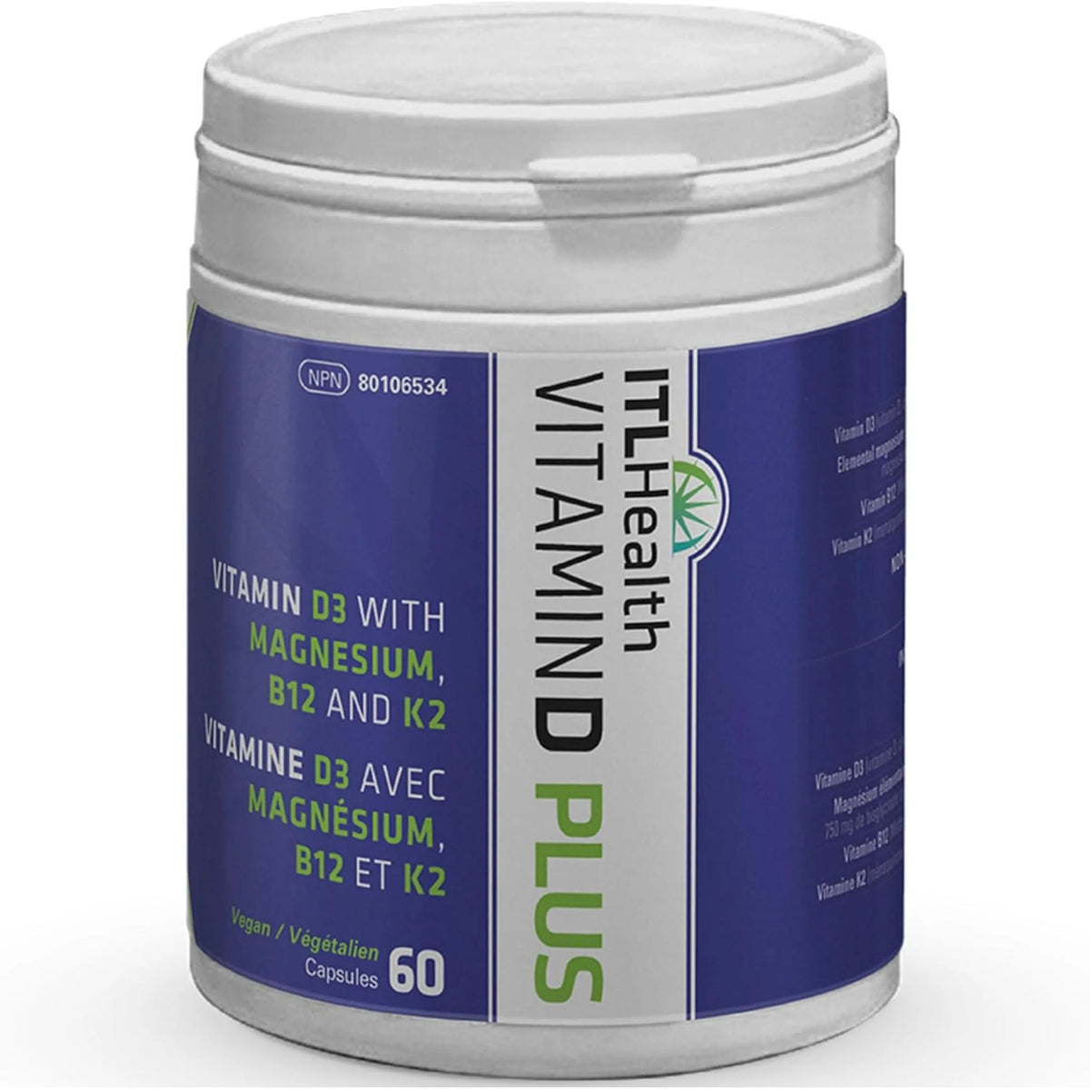 ITL Health Vitamin D Plus 60 Vegan Capsules