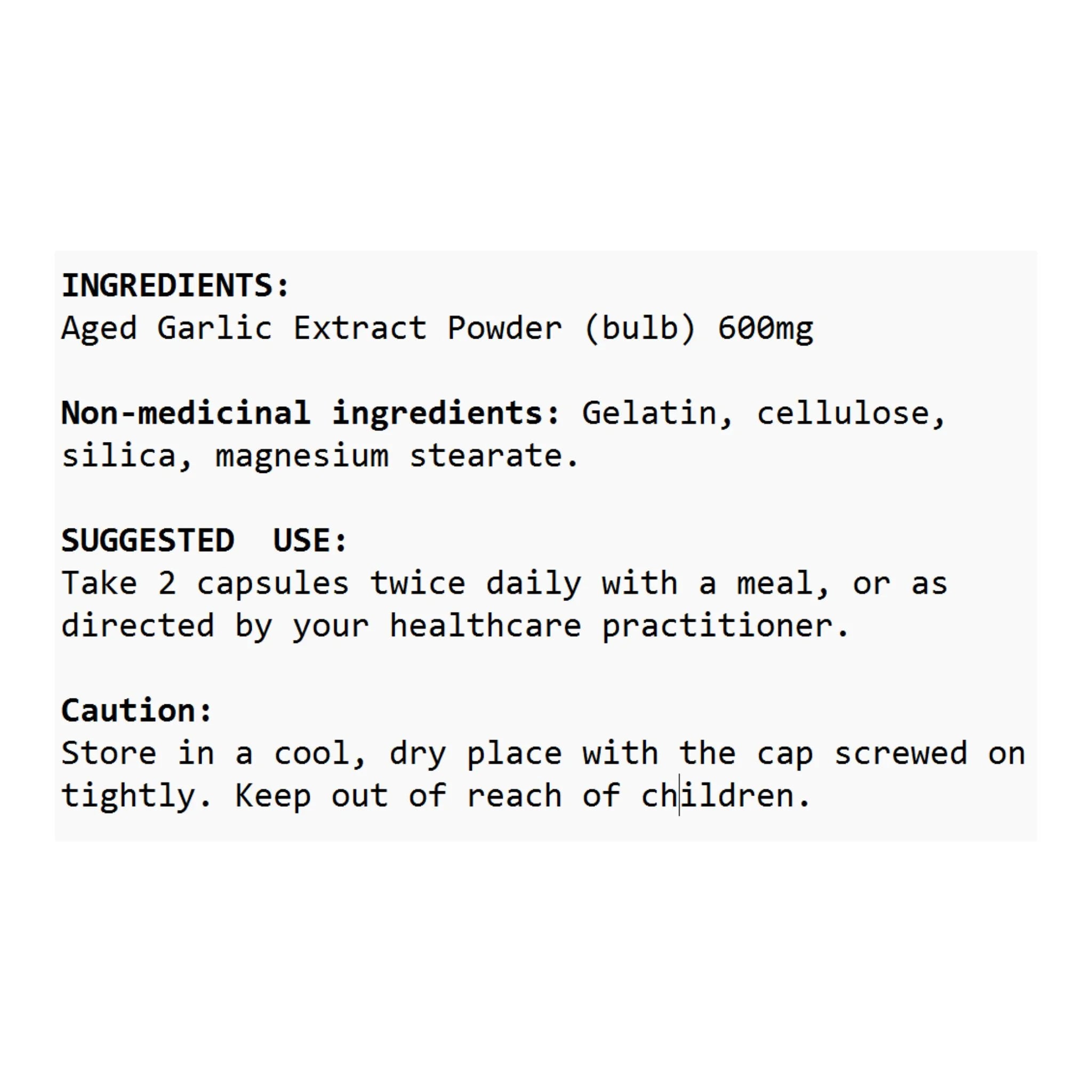 Kyolic Aged Garlic Extract with Phytosterols 30 Vegan Capsules