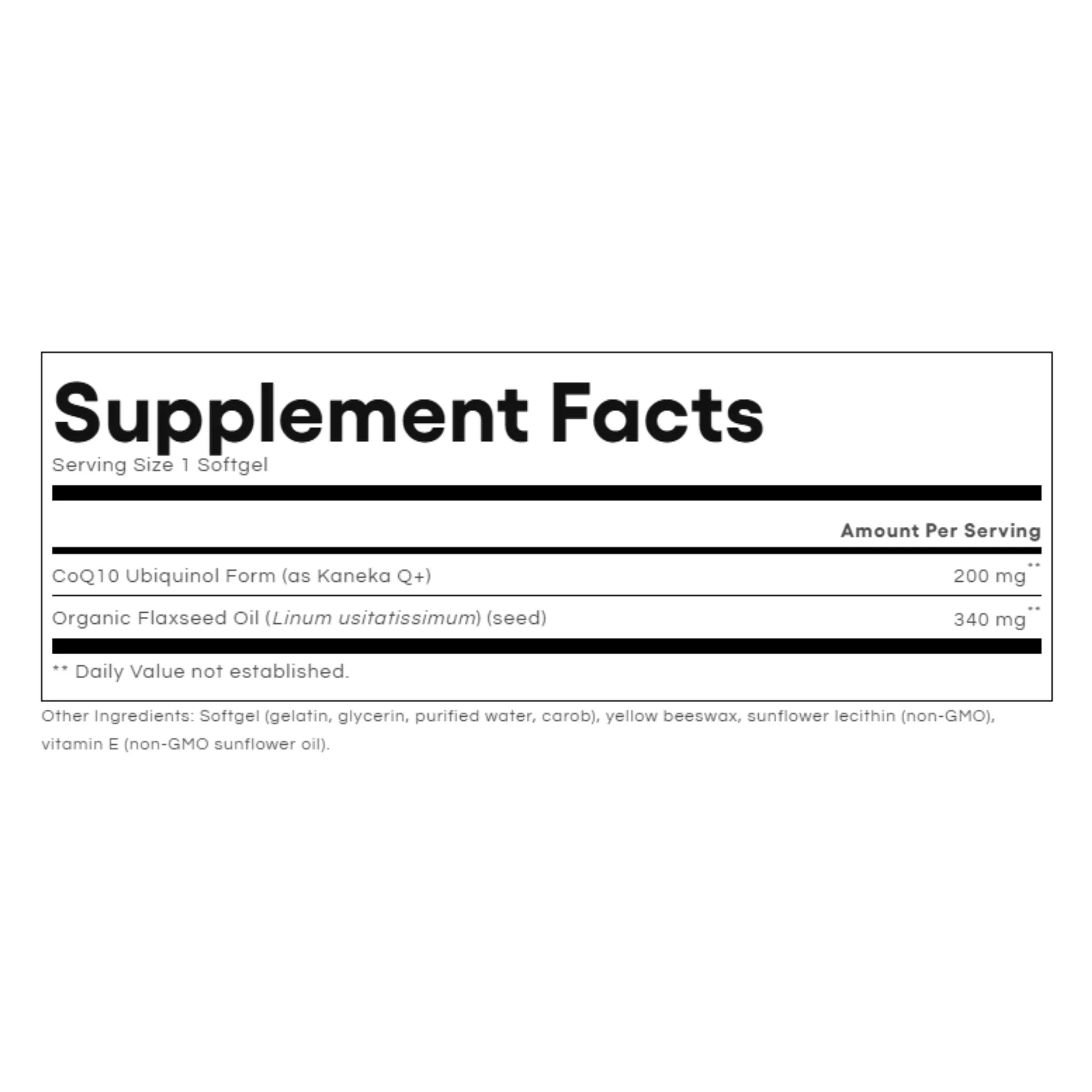 Natural Factors Ubiquinol Active CoQ10, 200mg 60 Softgels - Nature's Source Inc