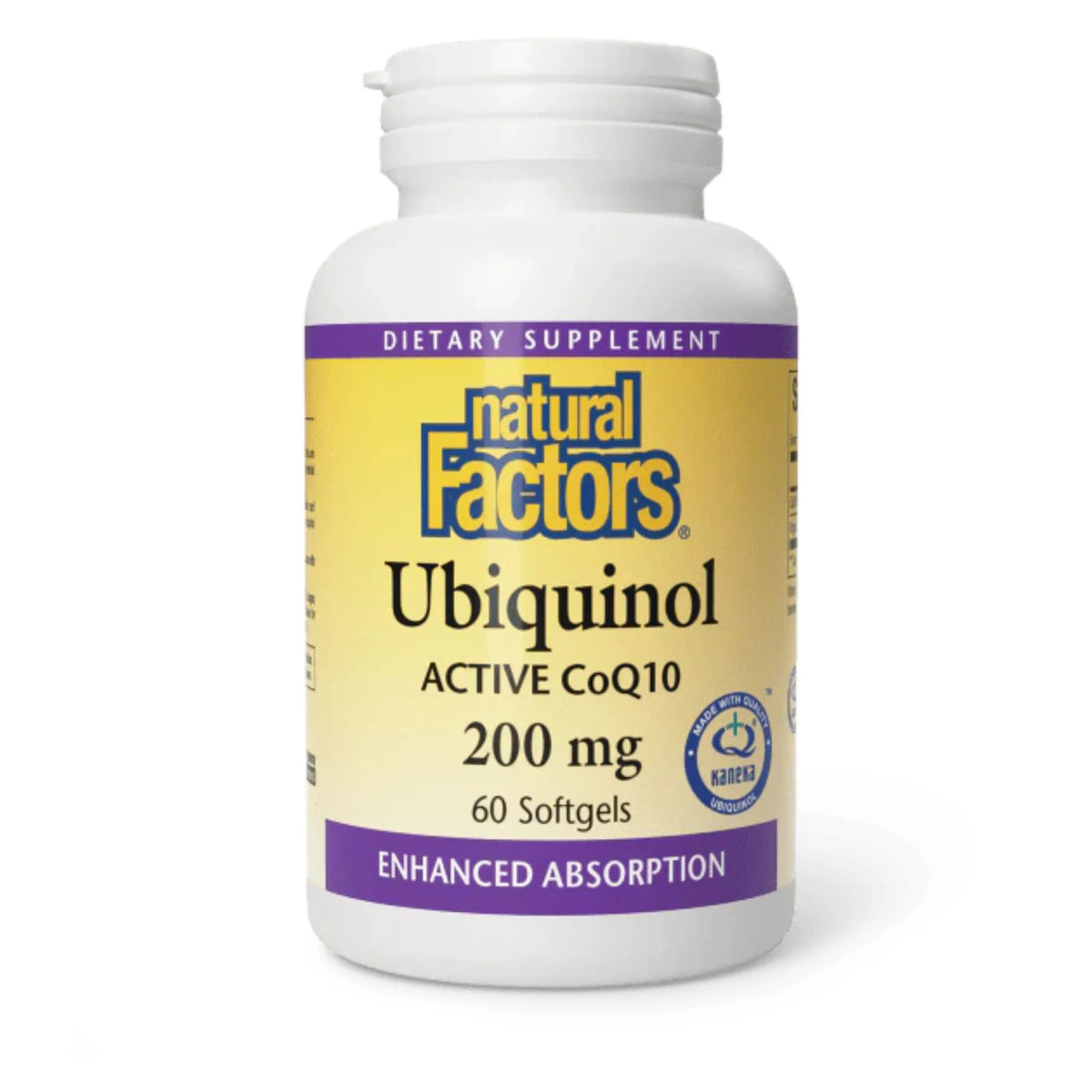 Natural Factors Ubiquinol Active CoQ10, 200mg 60 Softgels - Nature's Source Inc