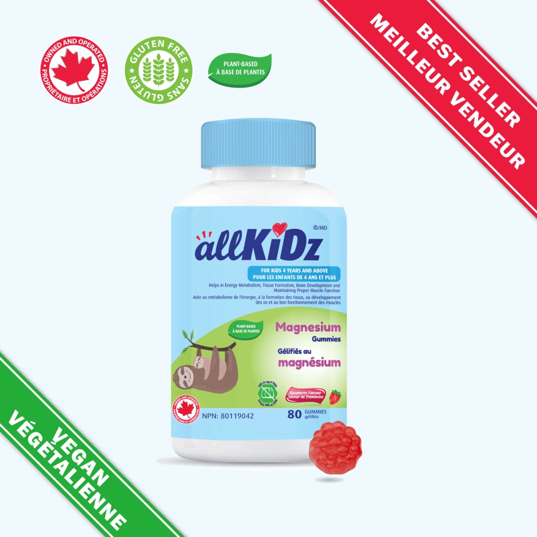 Allkidz Naturals Magnesium 80 Gummies - Nature's Source Inc