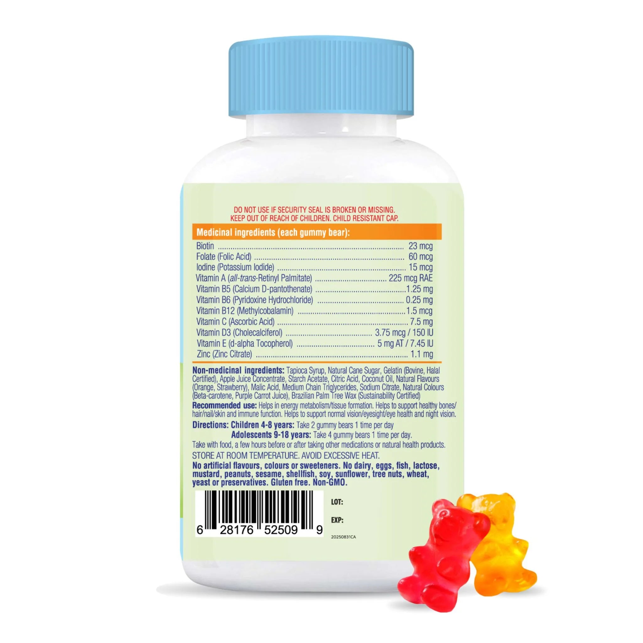 Allkidz Naturals Multi Gummy Bears 110 Gummies - Nature's Source Inc