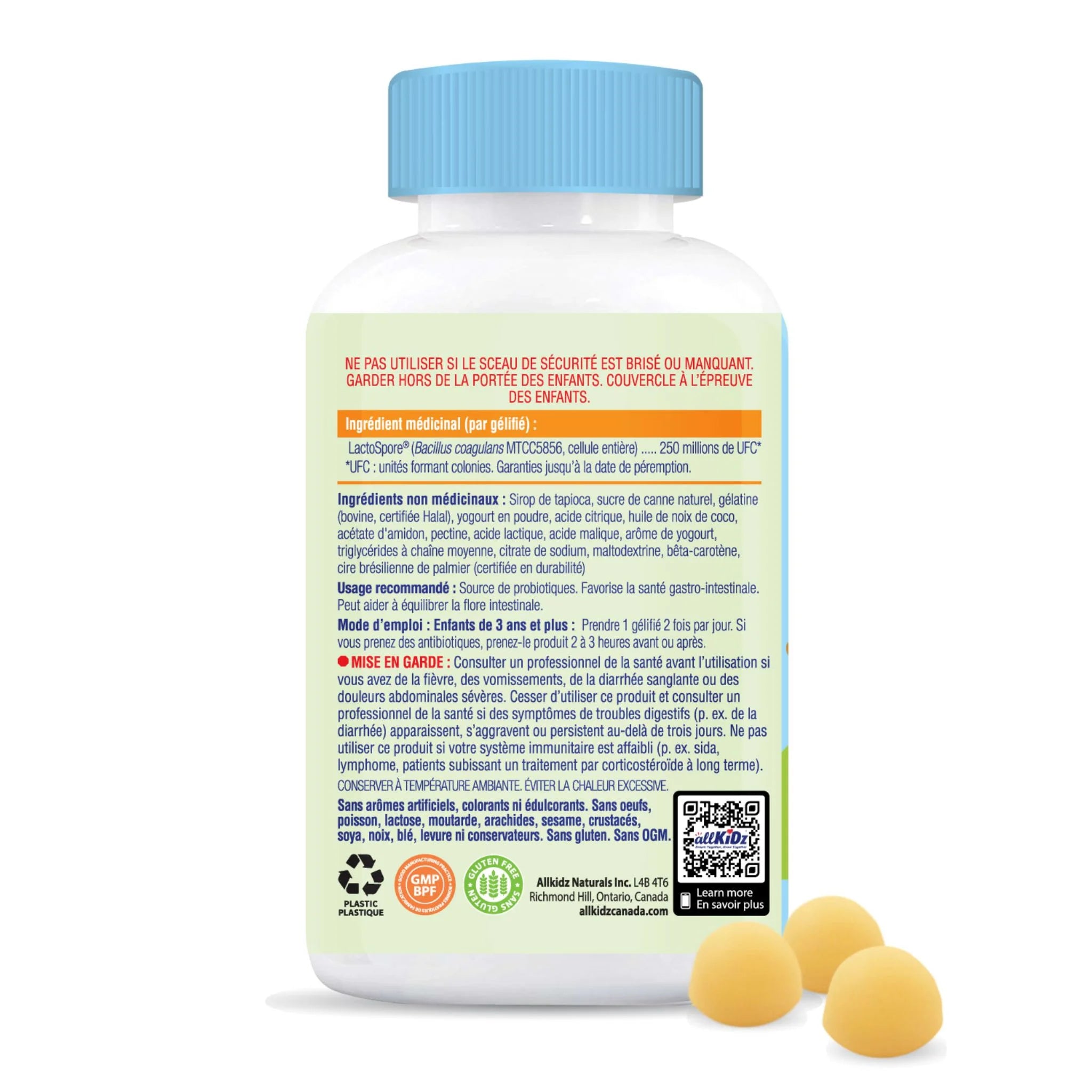 Allkidz Naturals Probiotic Gummies 80 Gummies