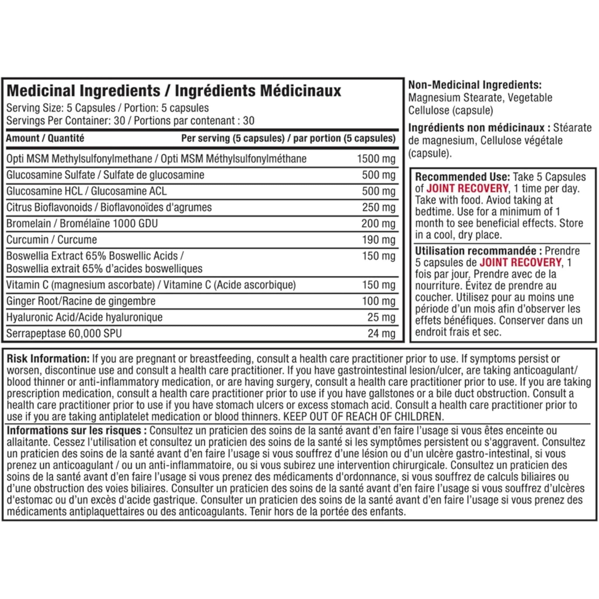 Alora Naturals Joint Recovery 150 Vegetarian Capsules