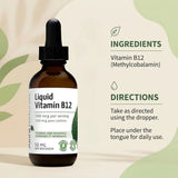 Alora Naturals Liquid Vitamin B12 50ml - Nature's Source Inc