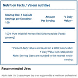 Atkins Ginseng Korean Red Ginseng 100 Capsules