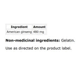 Atkins Ginseng Ontario Ginseng Vegan 100 Capsules