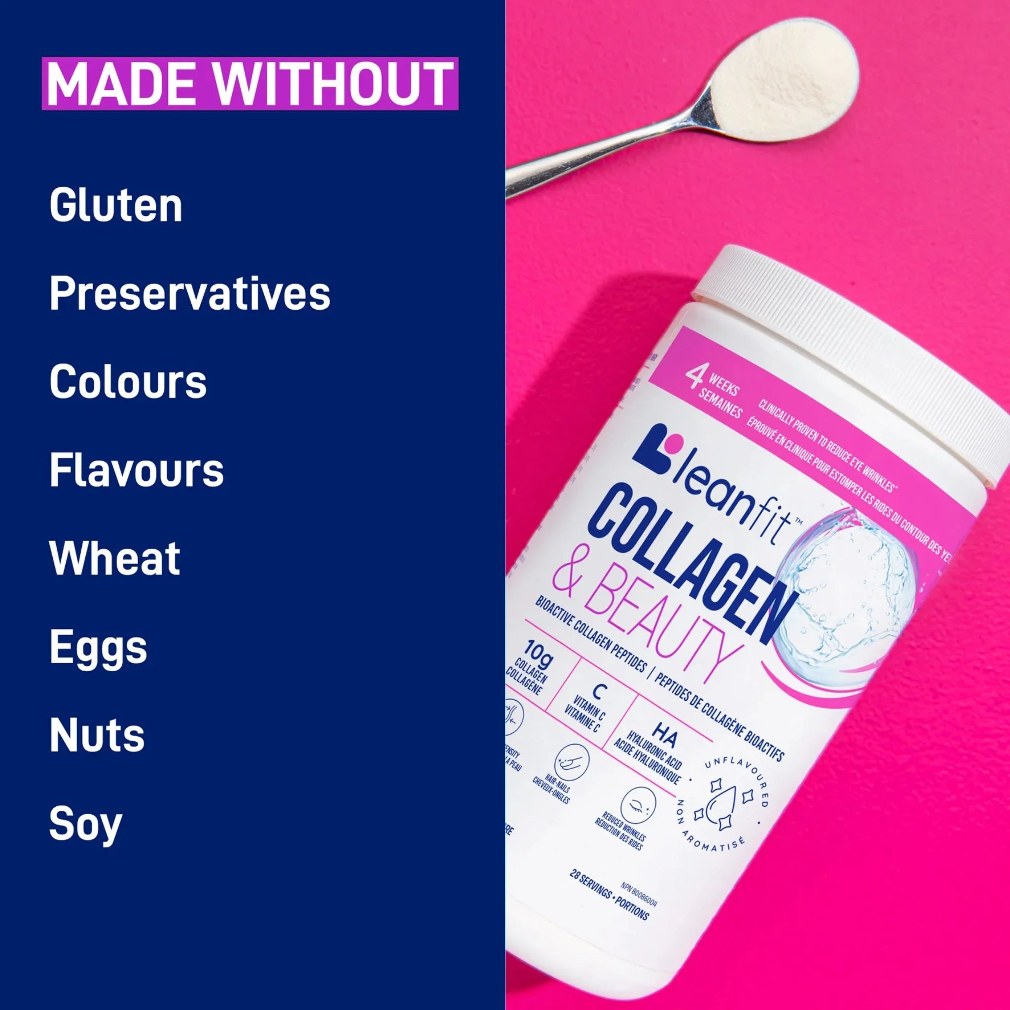 LeanFit Collagen & Beauty Unflavoured 284g