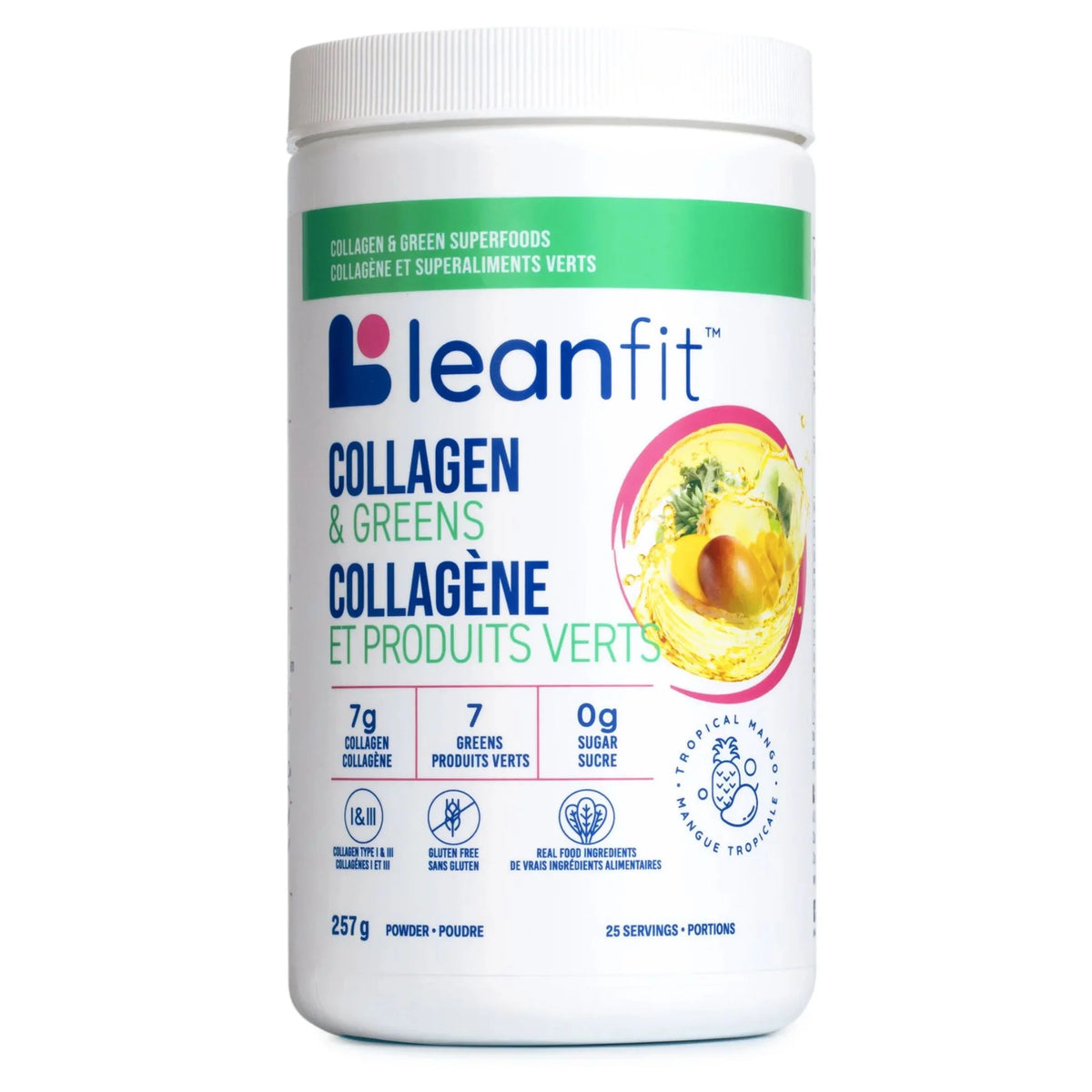 LeanFit Collagen & Greens Tropical Mango 257g
