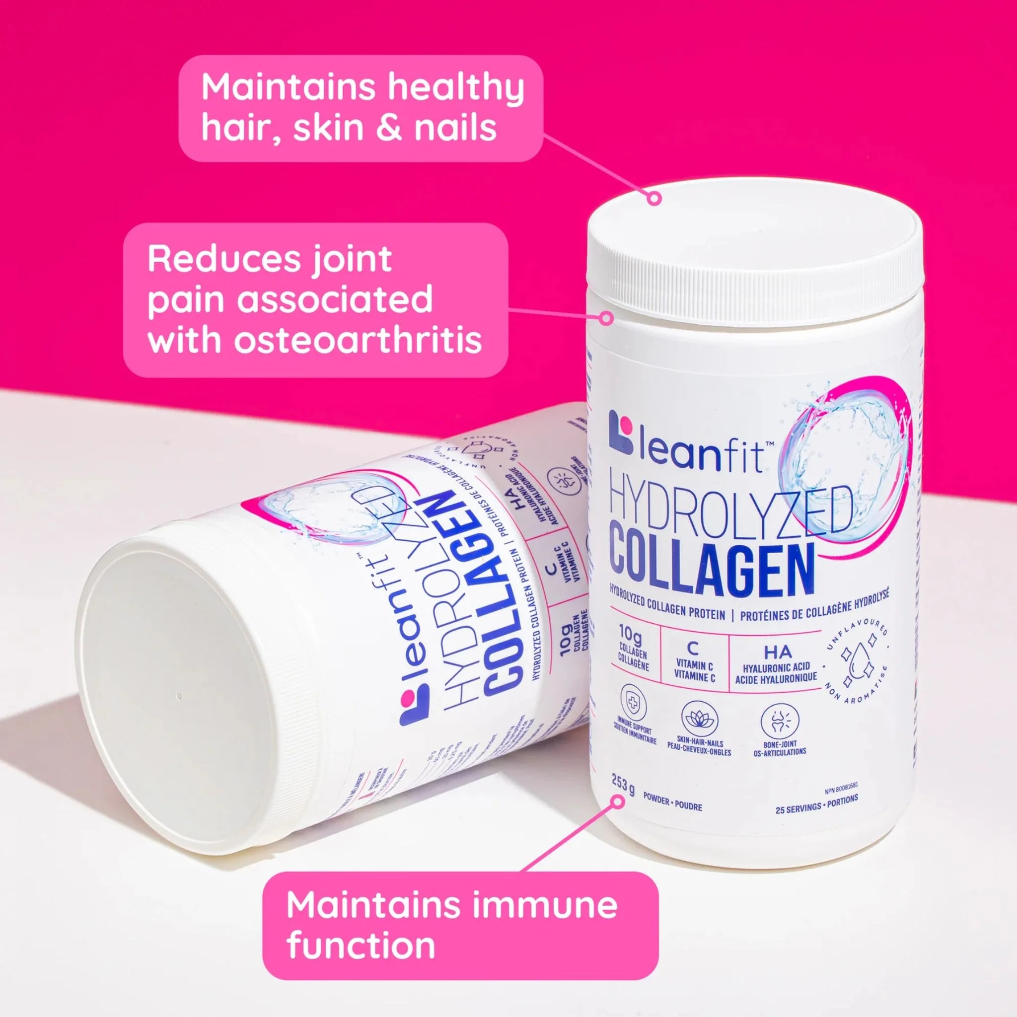 LeanFit Hydrolyzed Collagen Unflavoured 253g