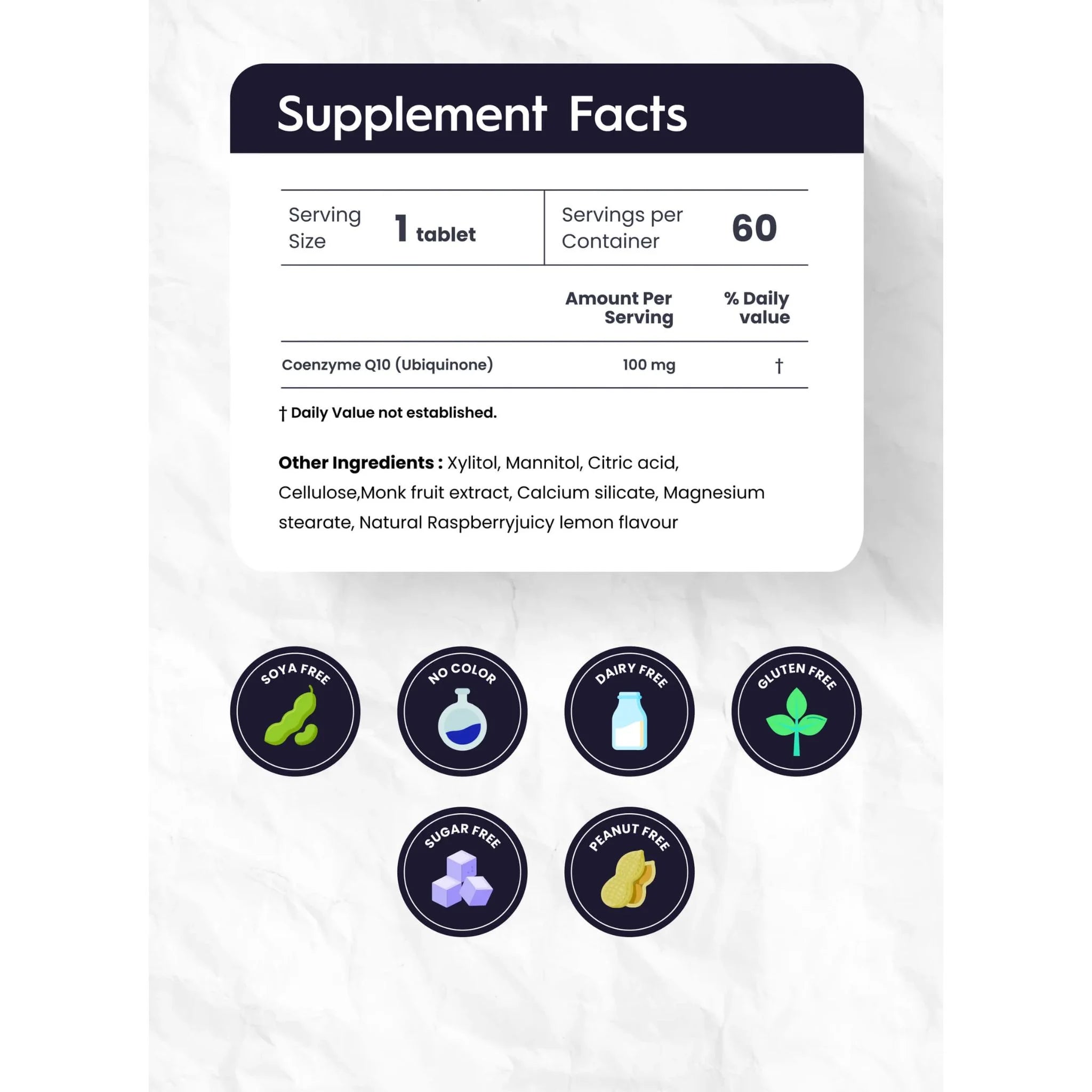 Nutrameltz CoQ10, 100mg 60 Tablets