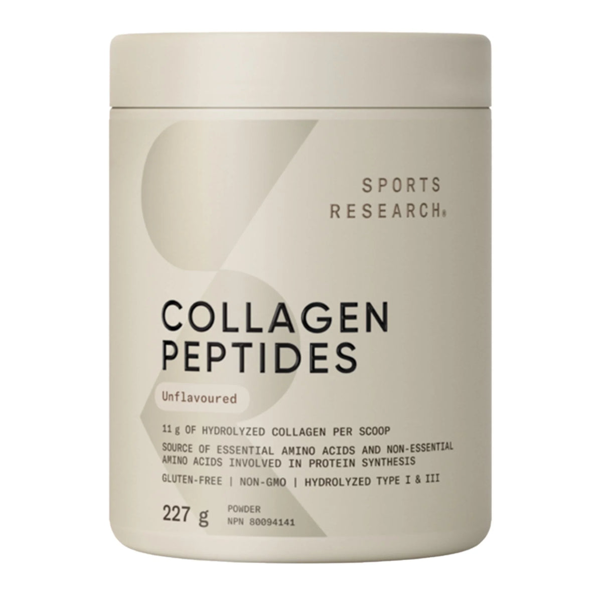 Sports Research Collagen Peptides Unflavoured 227g - Nature's Source Inc