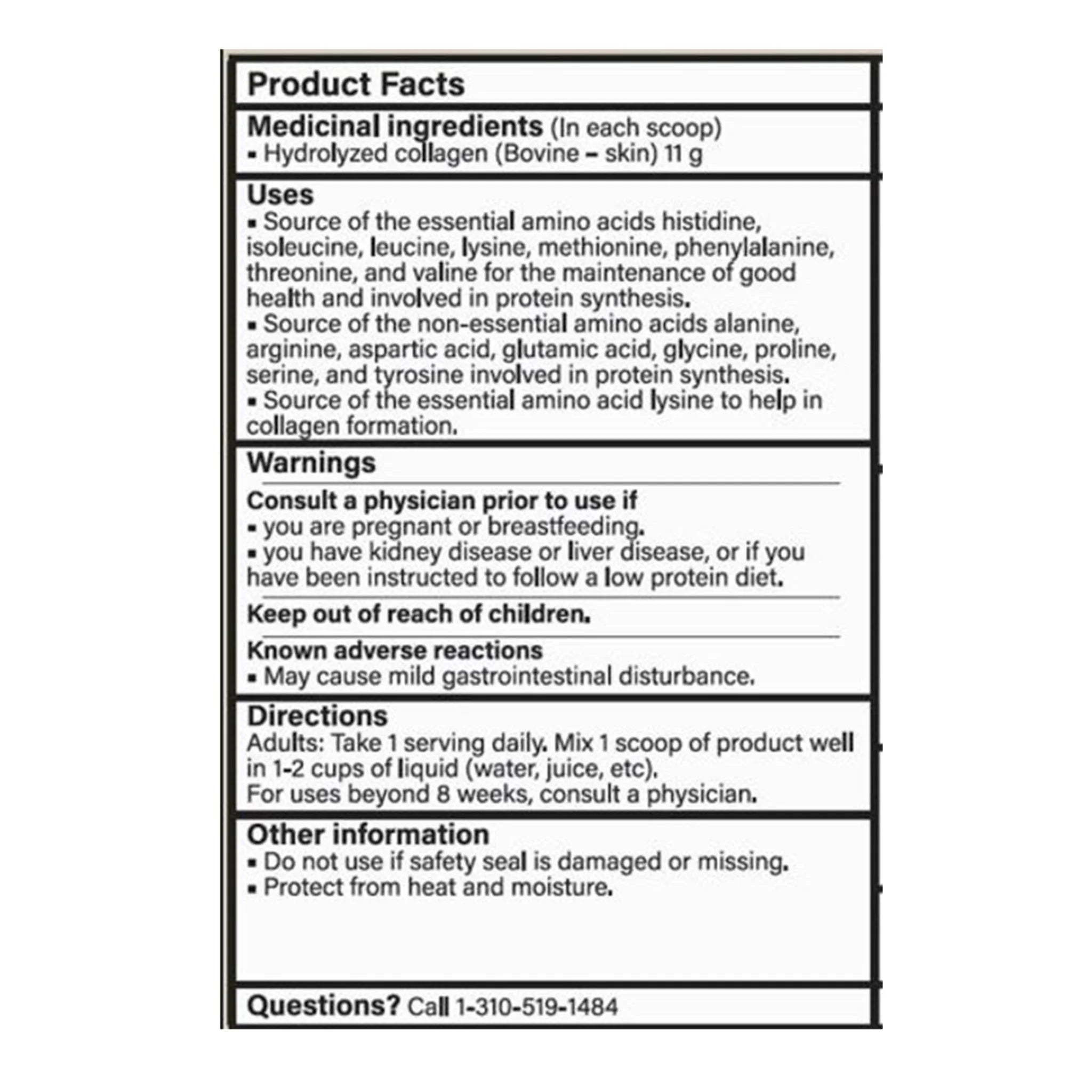Sports Research Collagen Peptides Unflavoured 227g - Nature's Source Inc