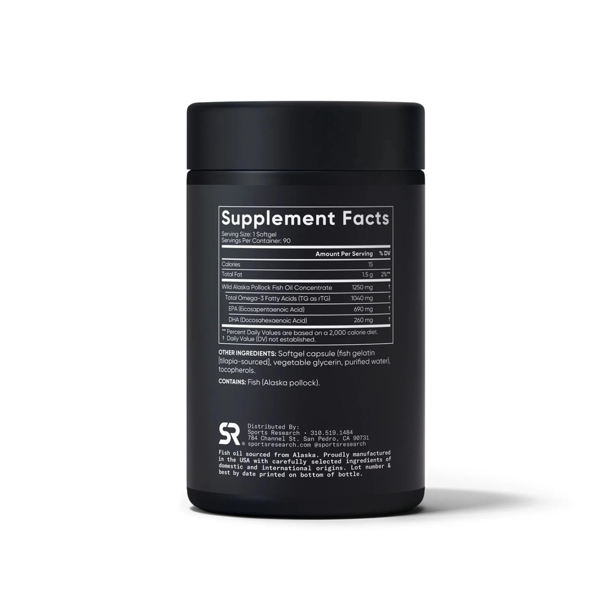 Sports Research Omega 3 Fish Oil 120 Softgels - Nature's Source Inc