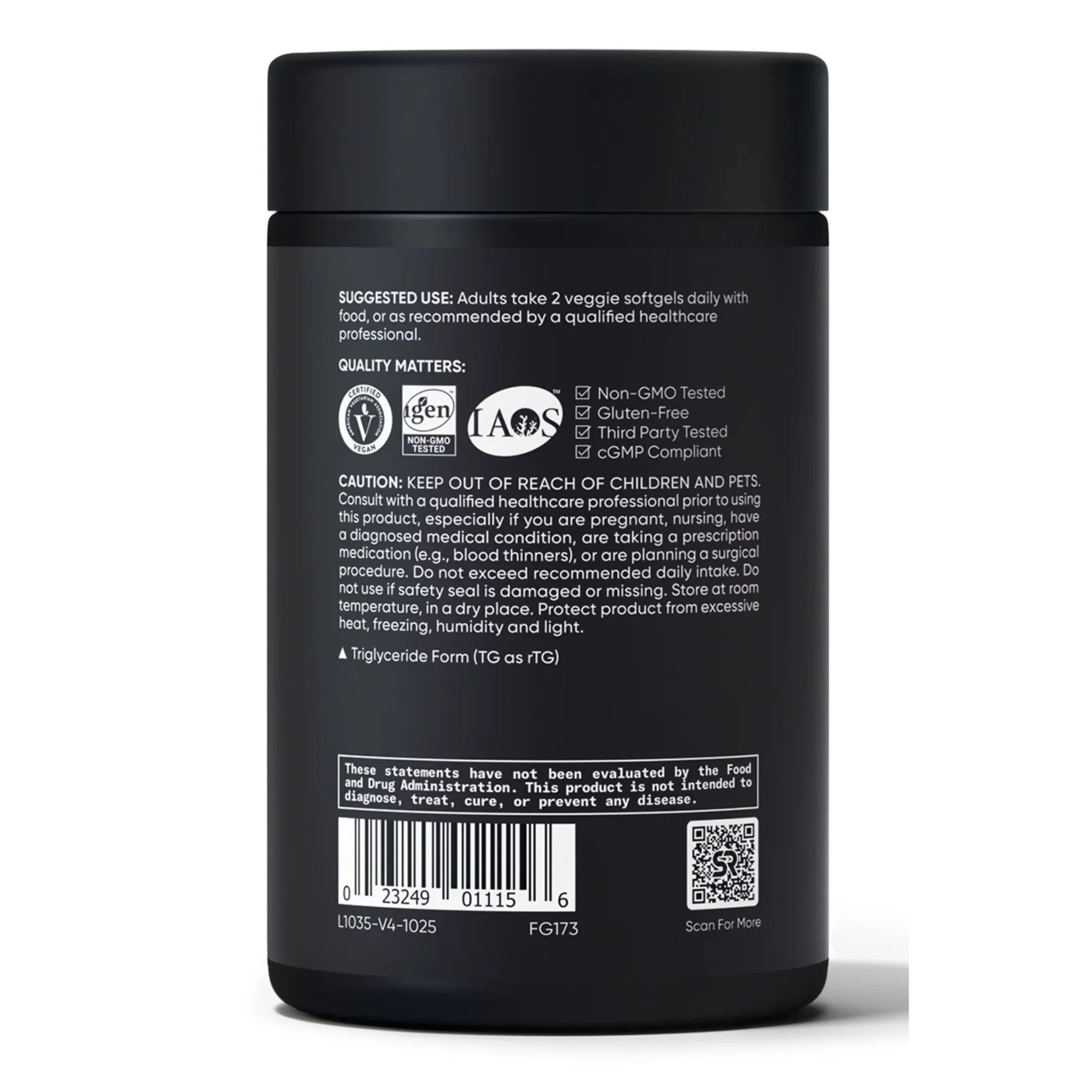 Sports Research Vegan Omega 3 60 Softgels