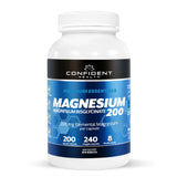 Confident Health Magnesium Bisglycinate 200 240 Vegetarian Capsules