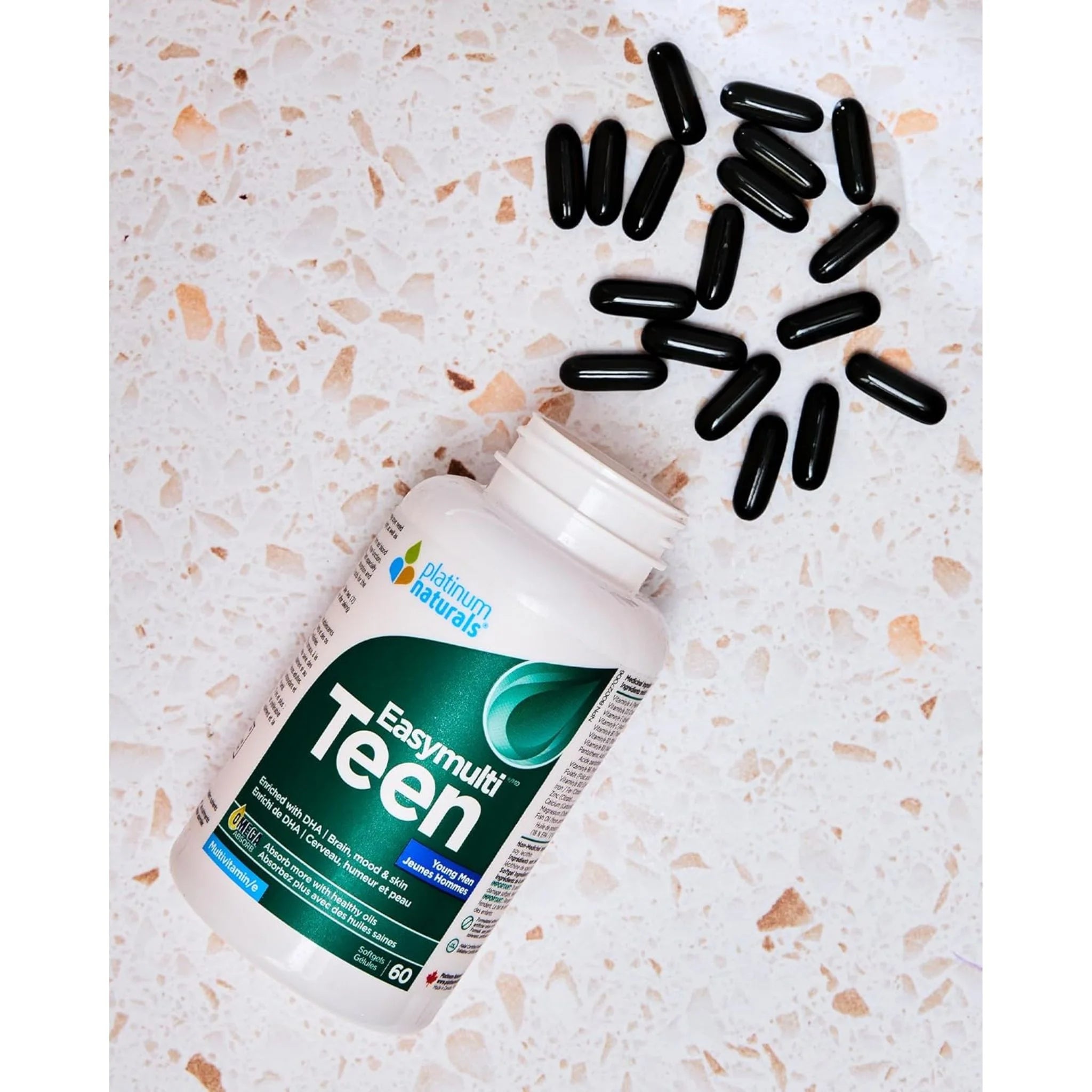 Platinum Naturals Easymulti Teen (Men Multivitamin) 120 Softgels - Nature's Source Inc