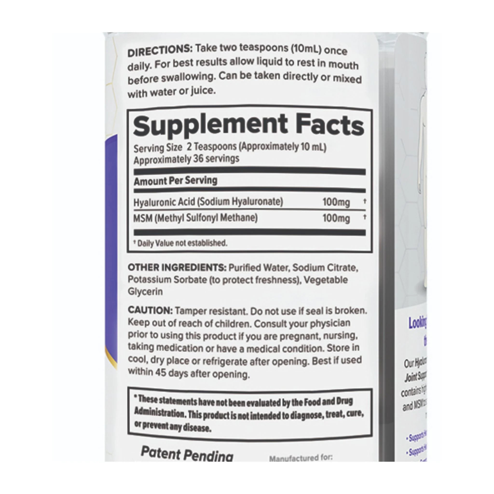 Hyalogic Hyaluronic Acid Advanced Liquid Formula Joint Support 354ml - Nature's Source Inc