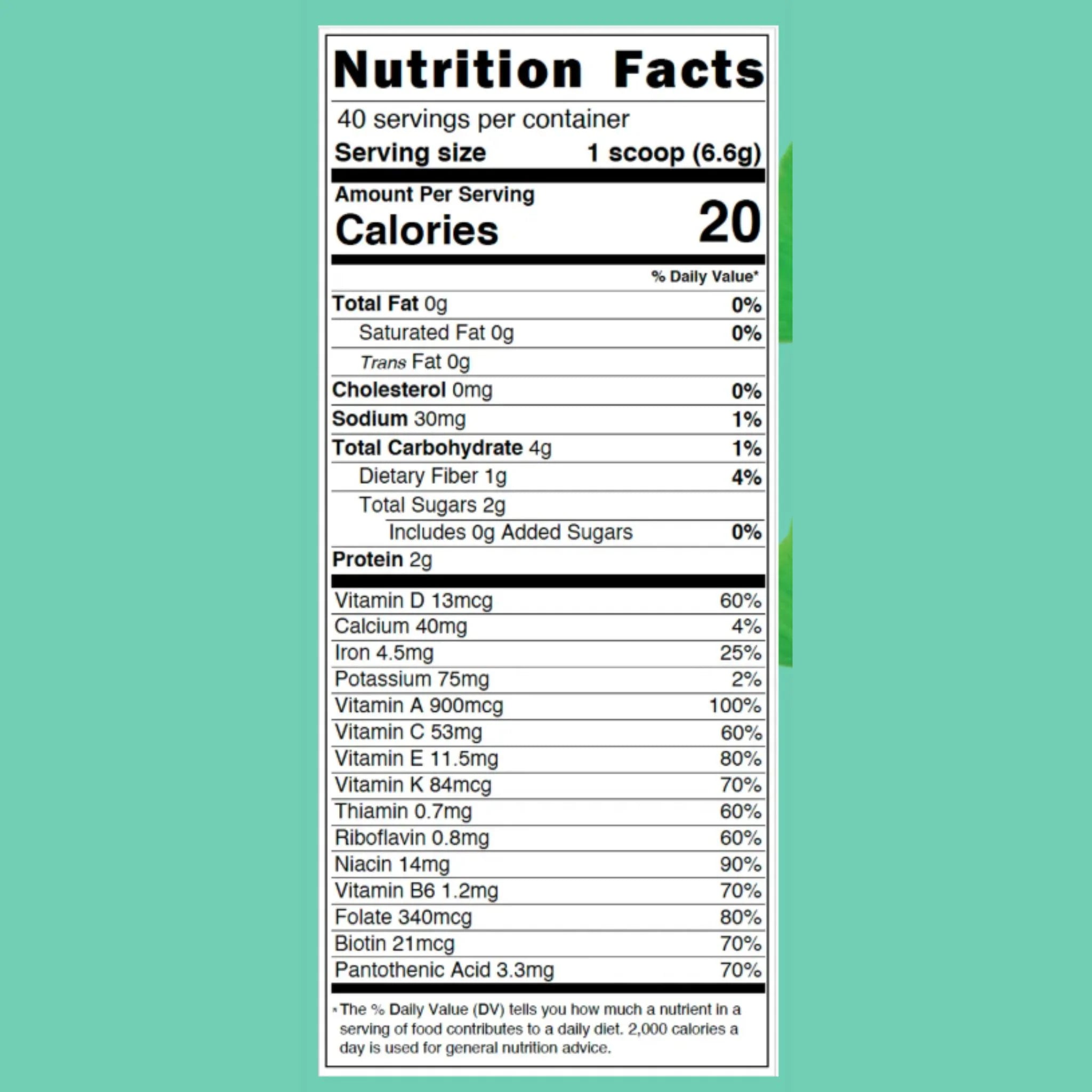 Subi Greens Super Juice Mix Not Flavoured 264g