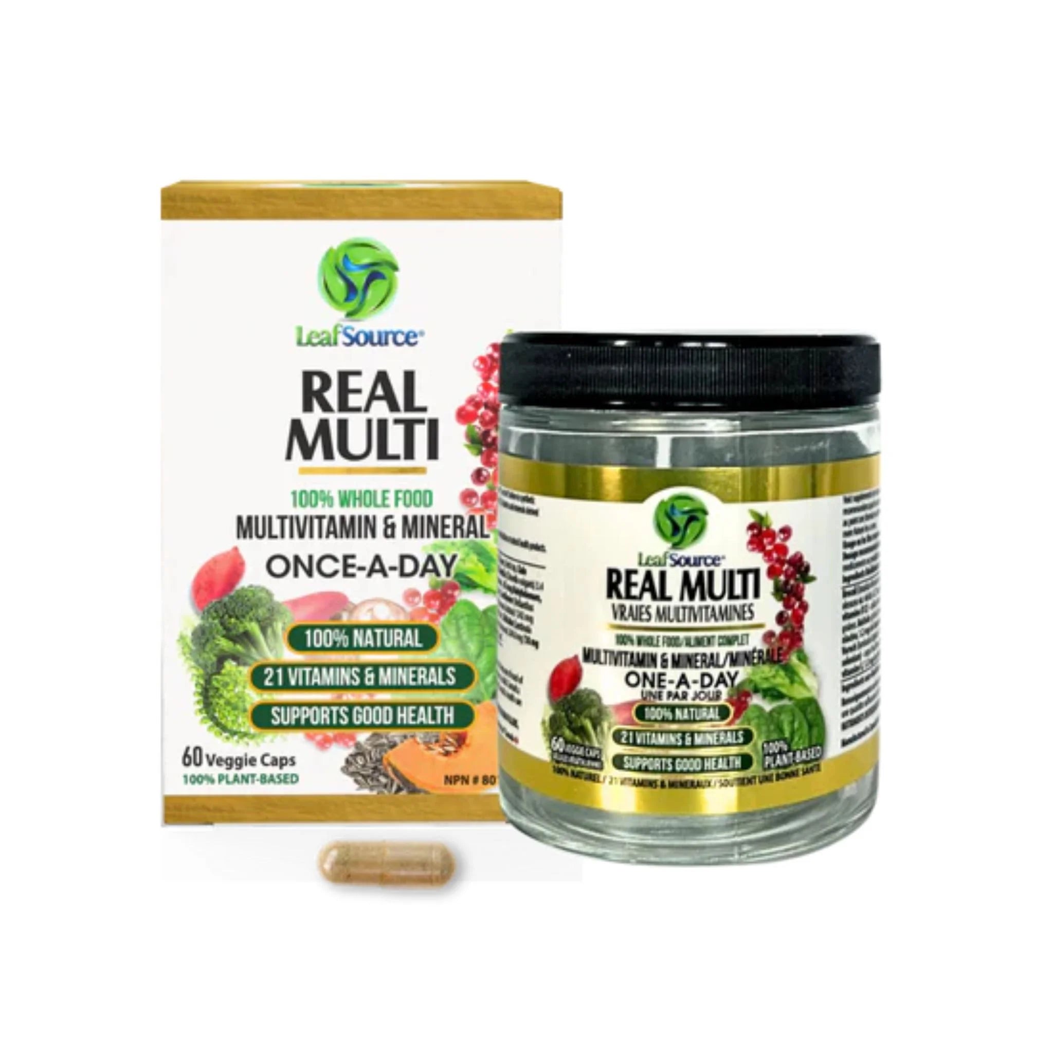 LeafSource Real Multi 60 Vegetable Capsules - Nature's Source Inc