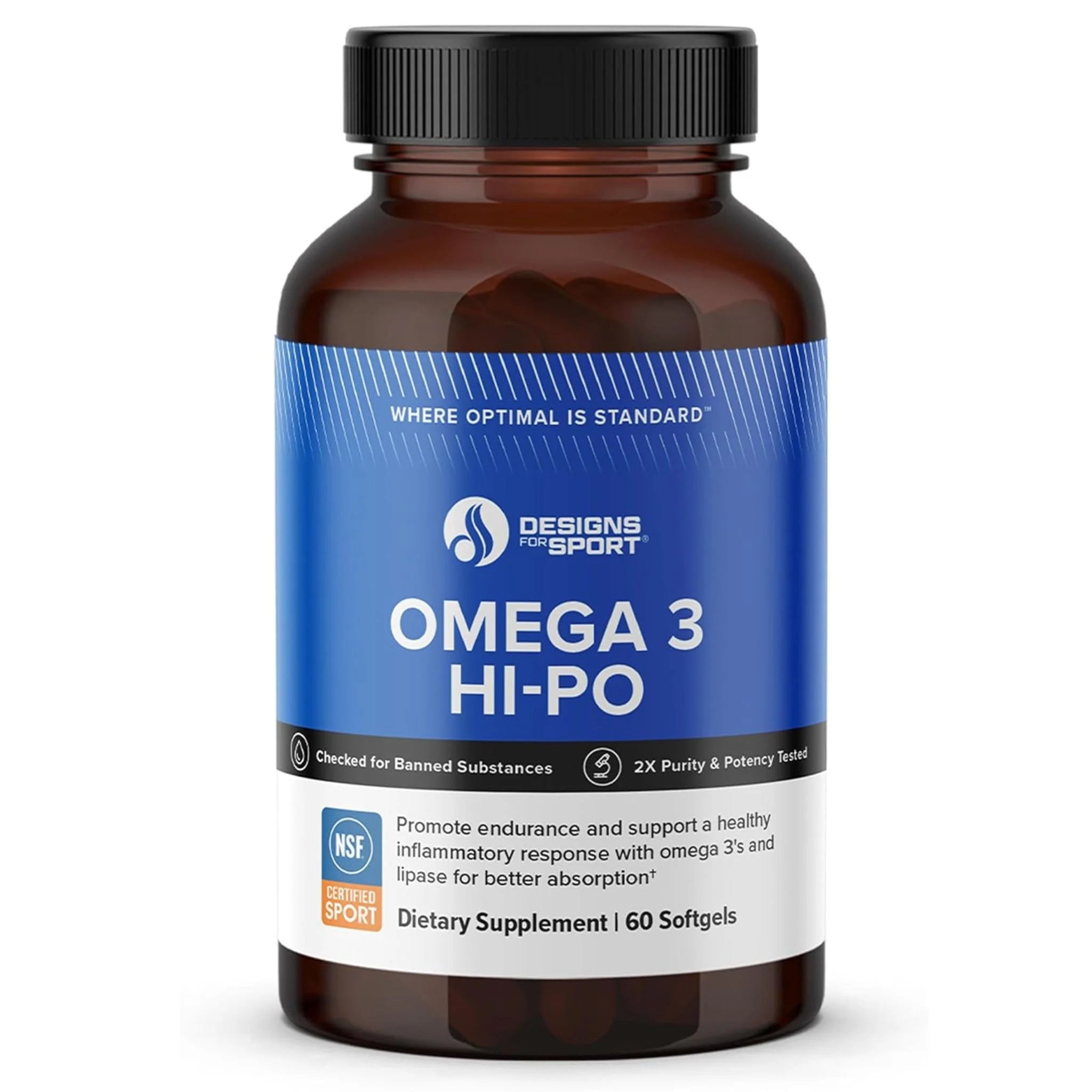 Designs for Sport Omega 3 Hi-Po 60 Softgels - Nature's Source Inc