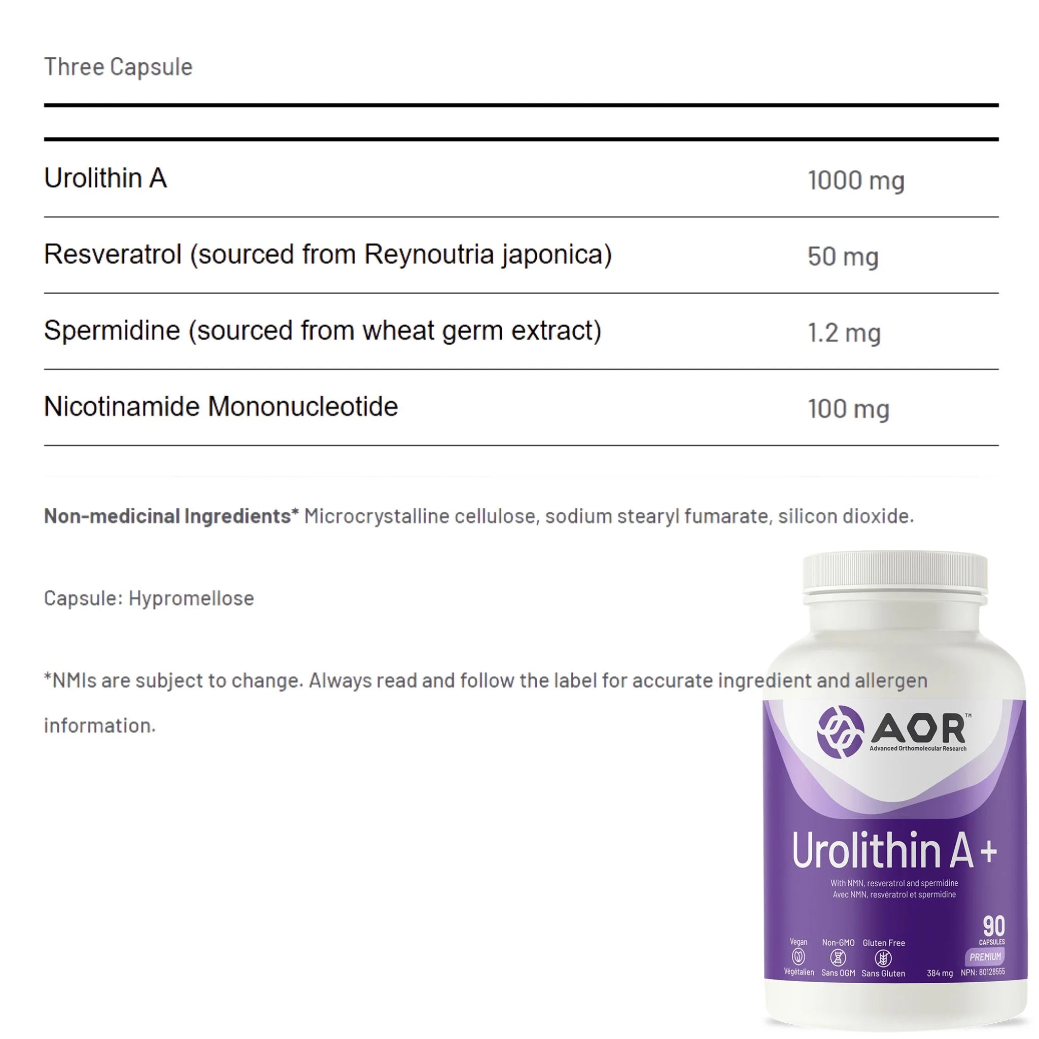 AOR Urolithin A+ 90 Capsules