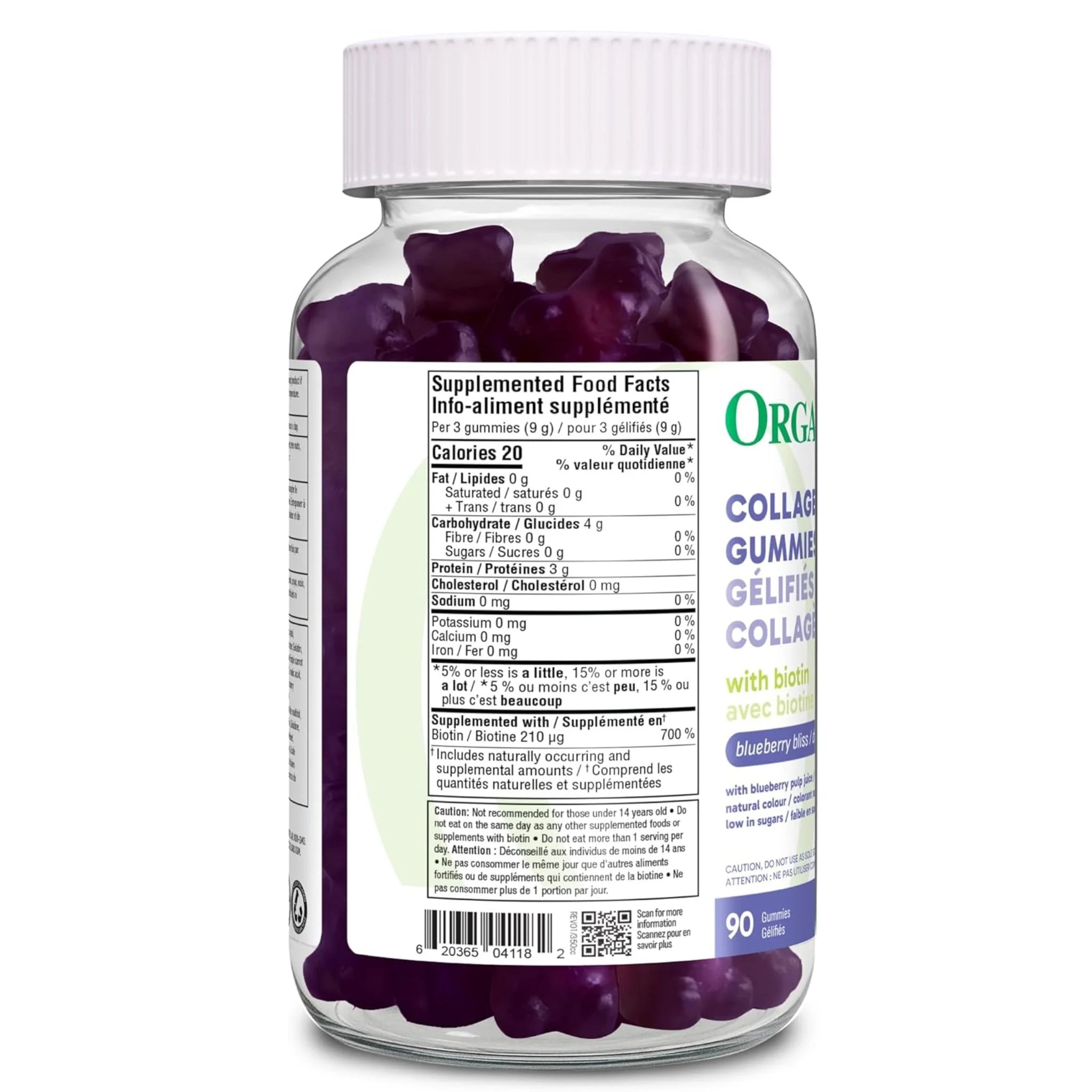 Organika Collagen Gummies 90 Gummies - Nature's Source Inc