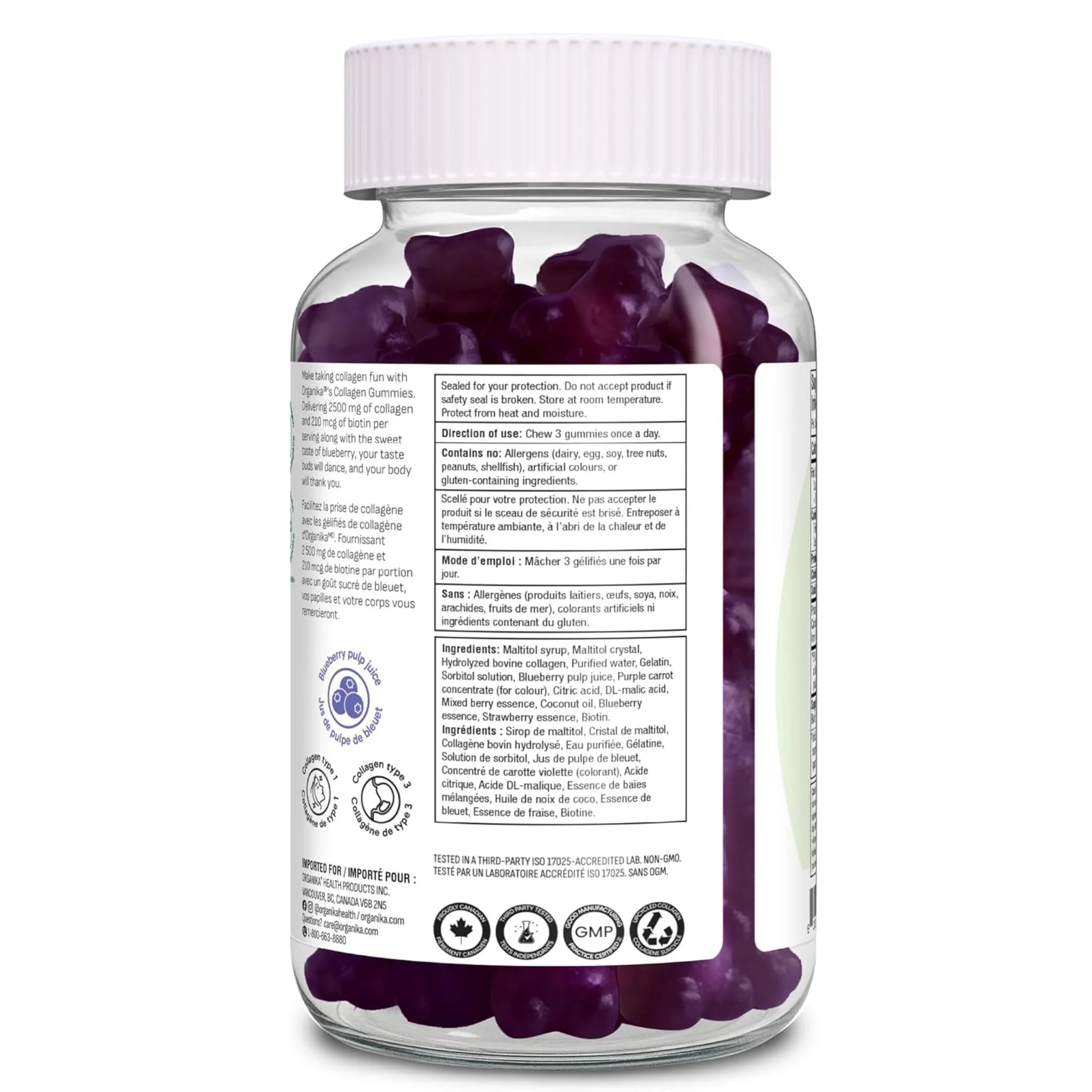 Organika Collagen Gummies 90 Gummies - Nature's Source Inc