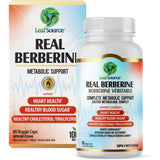 LeafSource Real Berberine Metabolic Support 90 Vegetable Capsules